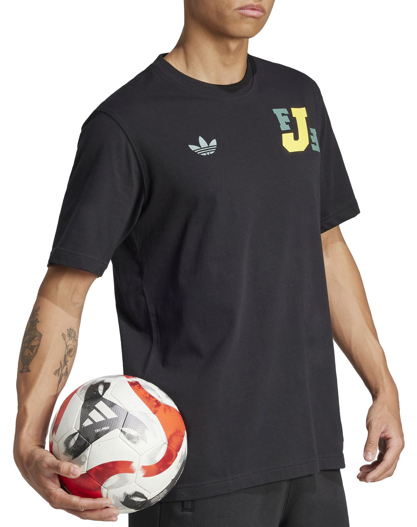 adidas Men's Jamaica 2024 Black Varsity T-Shirt product image