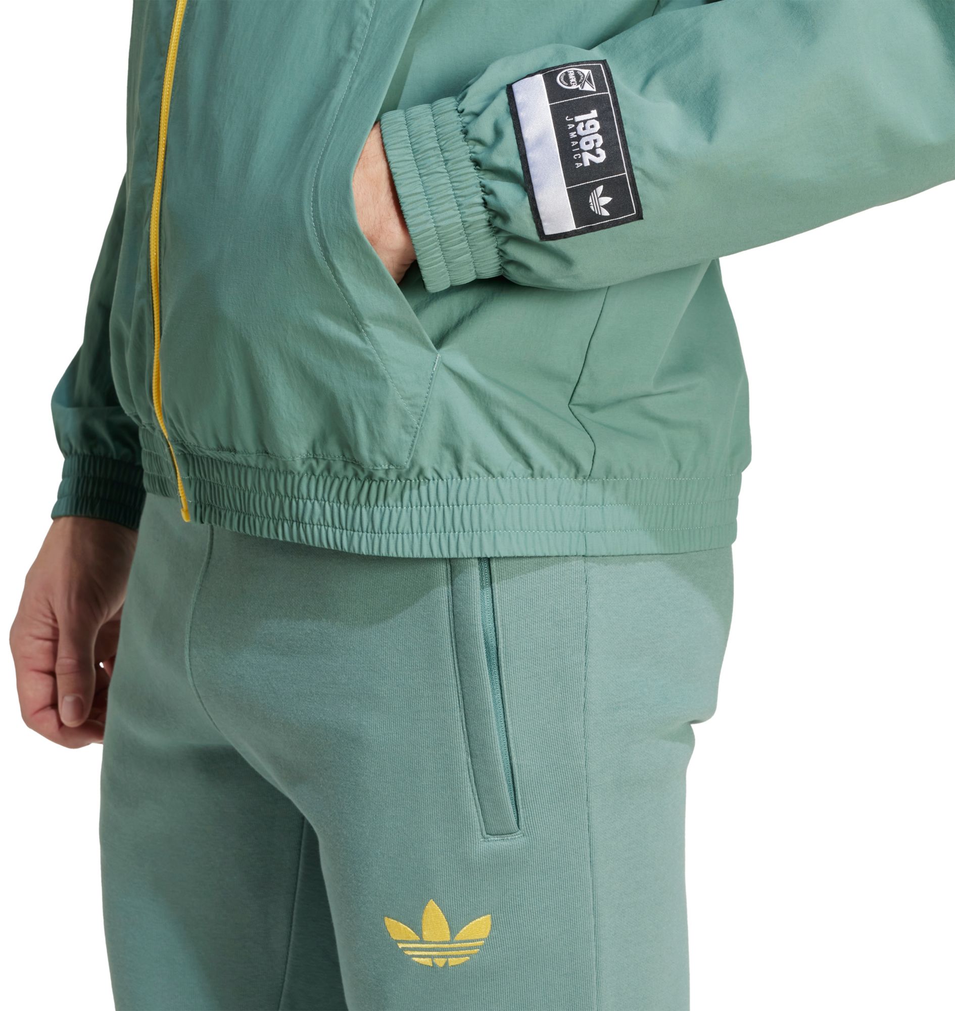 adidas Men's Jamaica 2024 Green Varsity Track Jacket product image