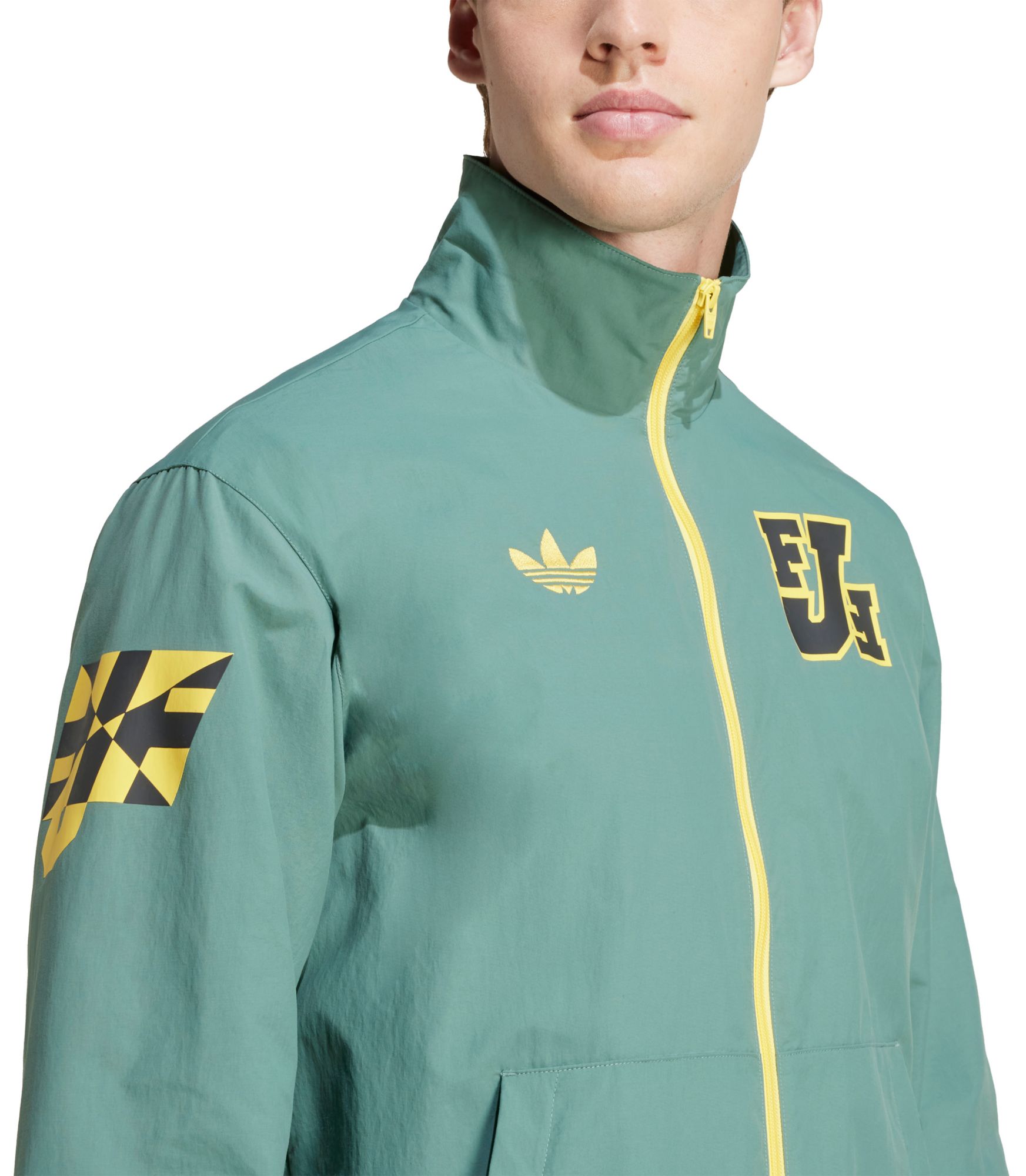 adidas Men's Jamaica 2024 Green Varsity Track Jacket product image