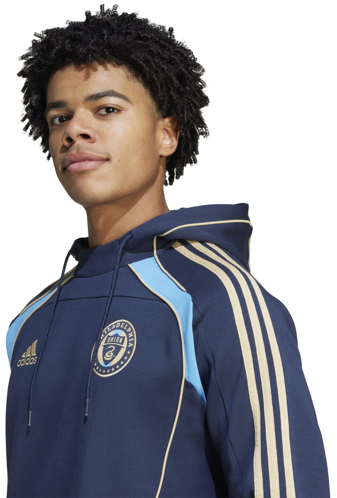 adidas Men's Philadelphia Union 2025 Navy Travel Pullover Hoodie product image