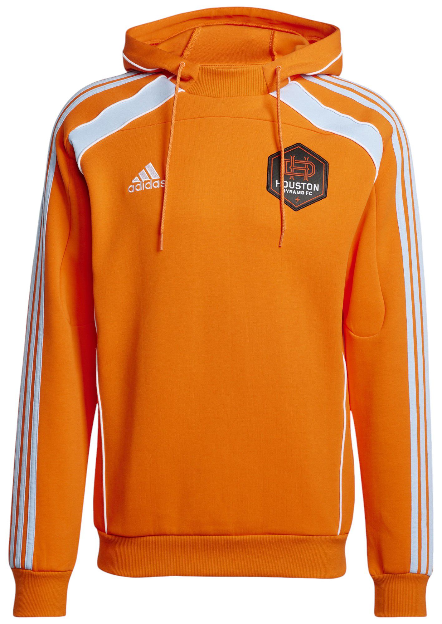 adidas Men's Houston Dynamo 2025 Orange Travel Pullover Hoodie product image
