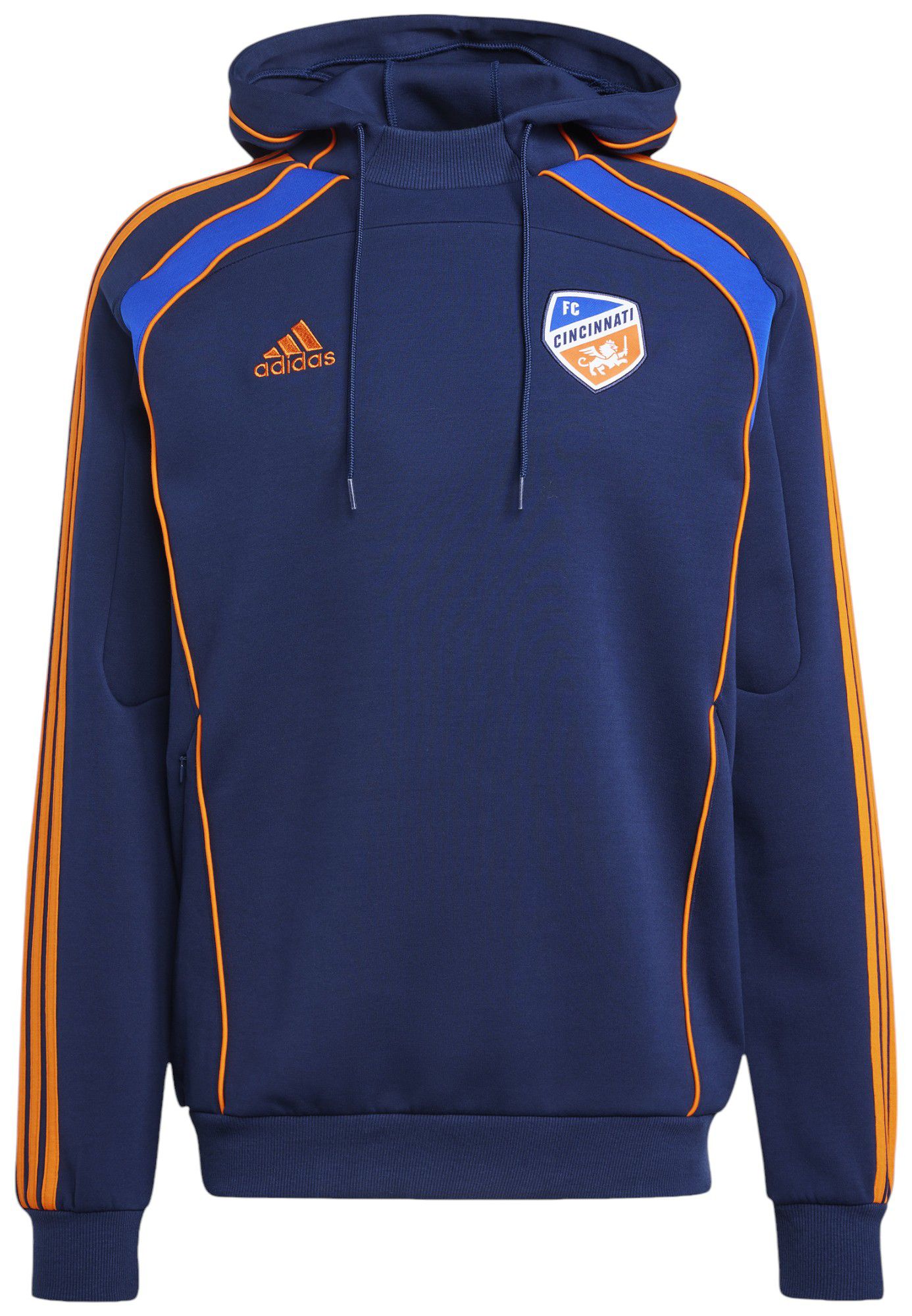 adidas Men's FC Cincinnati 2025 Navy Travel Pullover Hoodie product image