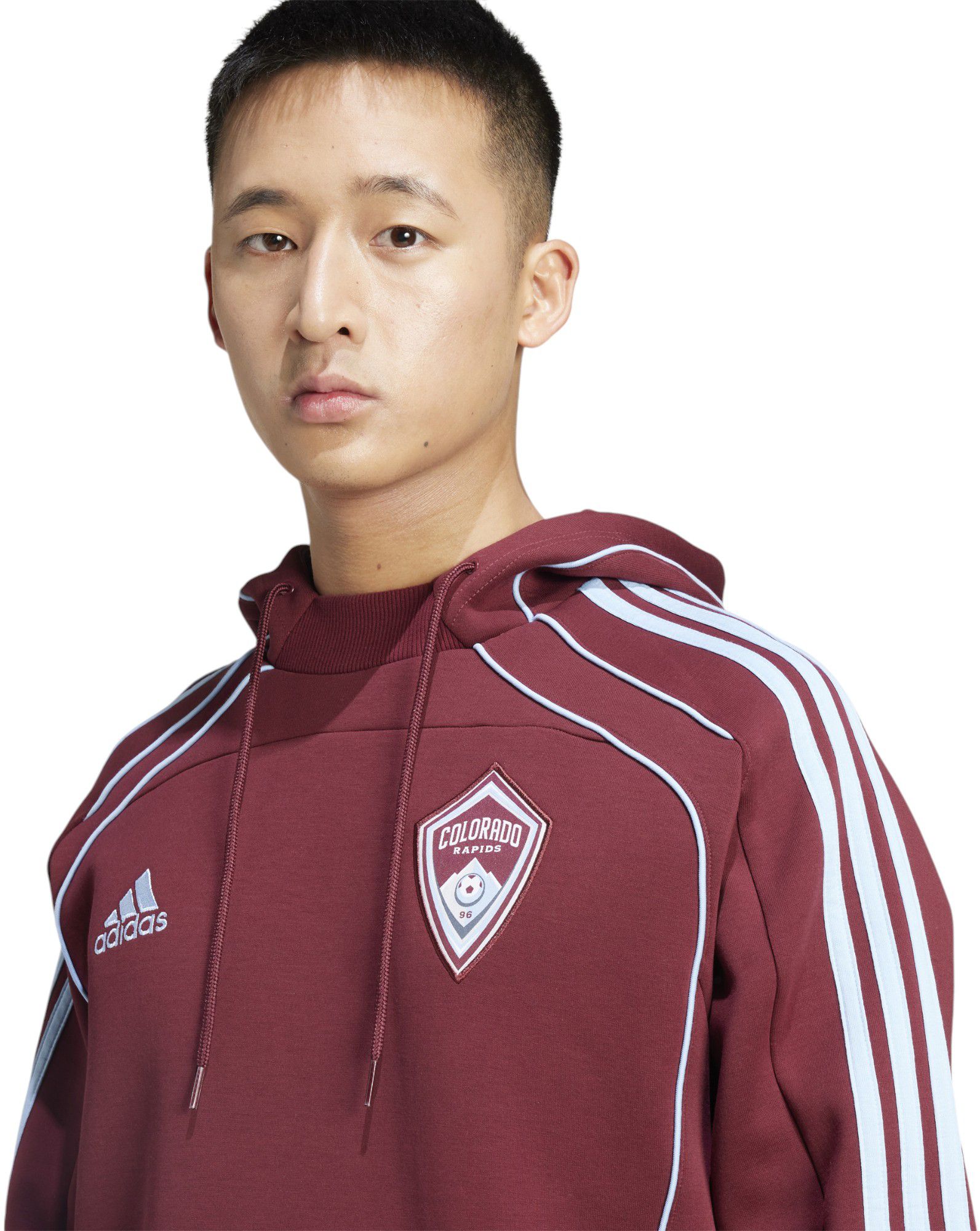 adidas Men's Colorado Rapids 2025 Red Travel Pullover Hoodie product image