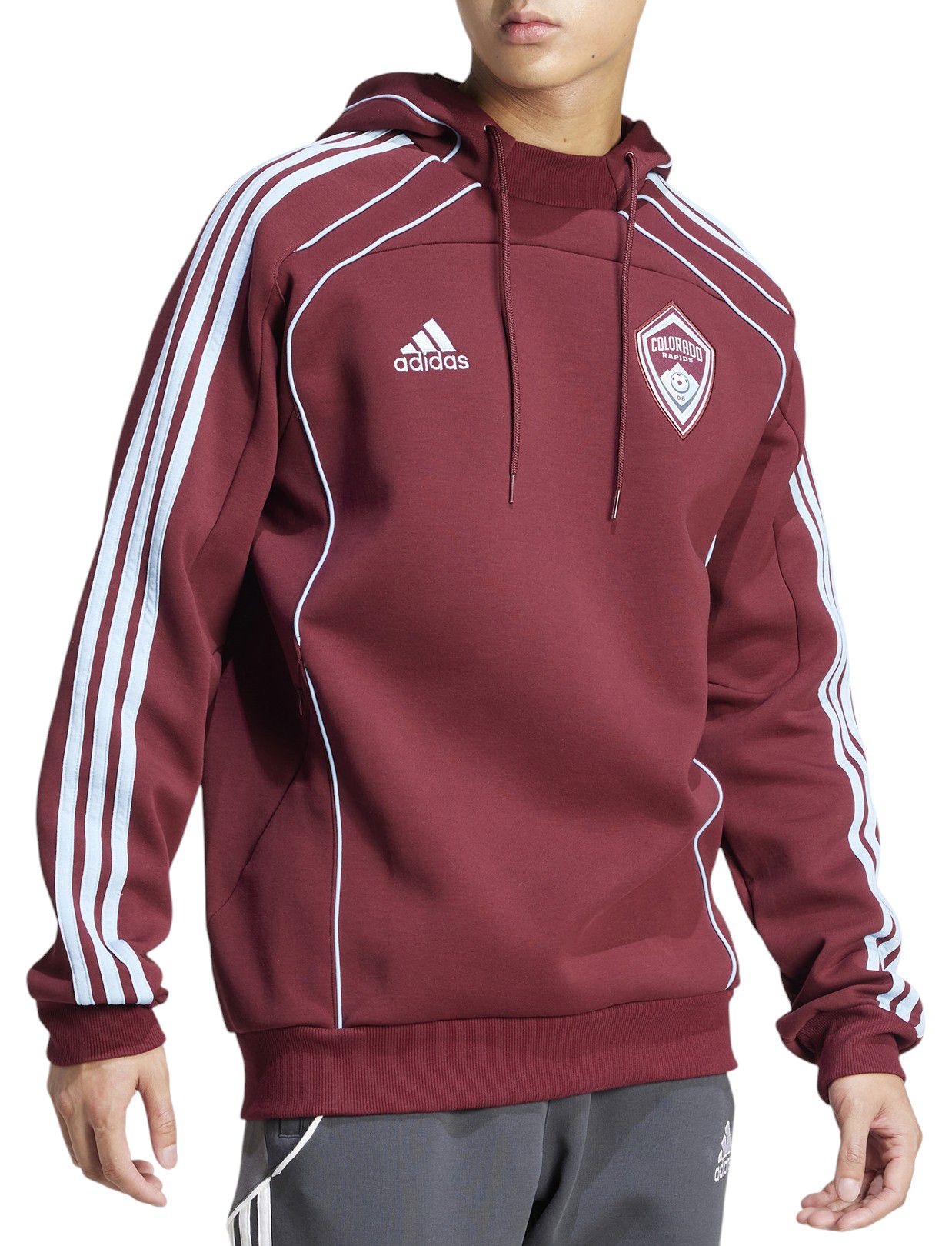 adidas Men's Colorado Rapids 2025 Red Travel Pullover Hoodie product image