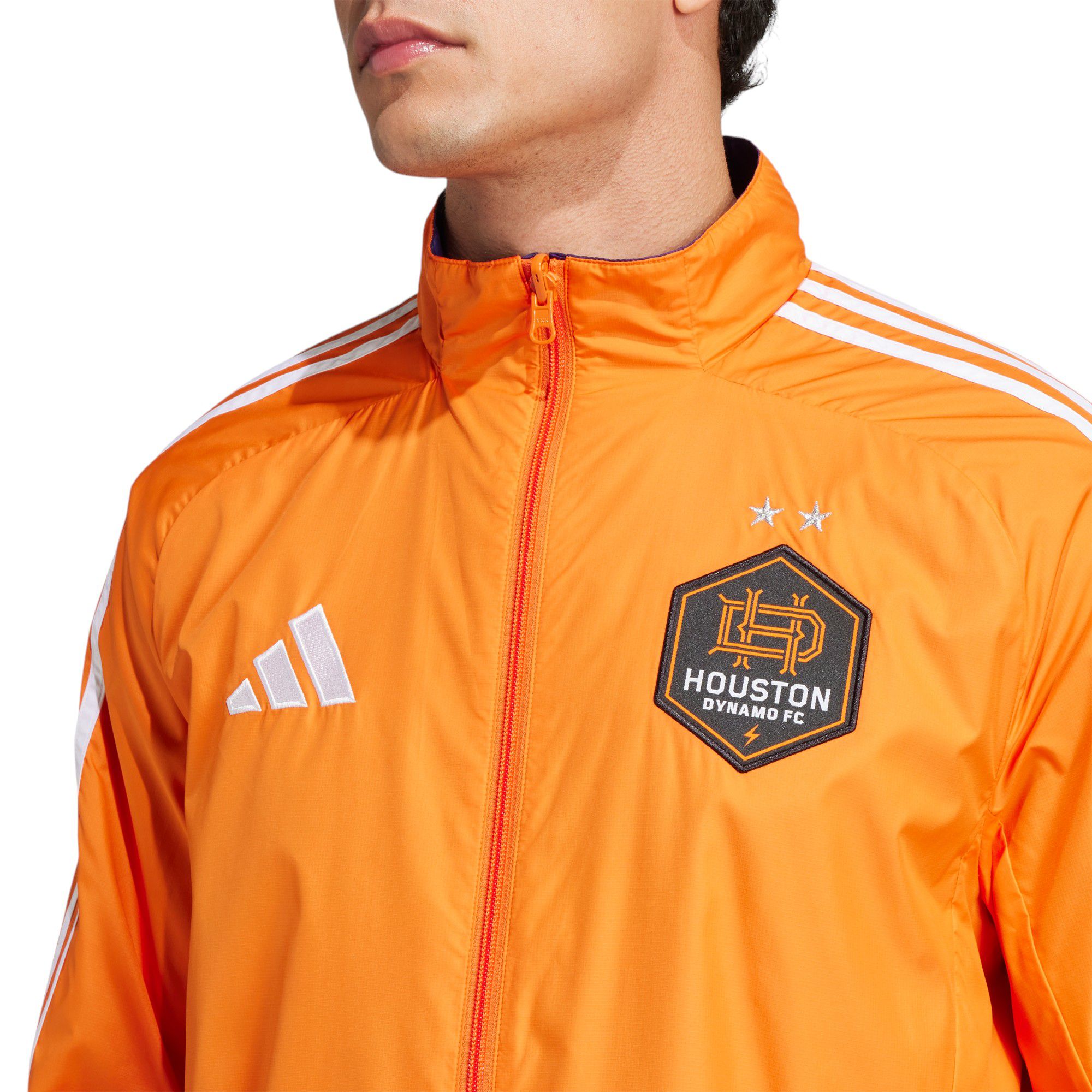 adidas Adult Houston Dynamo 2025 Orange Anthem Reversible Jacket product image