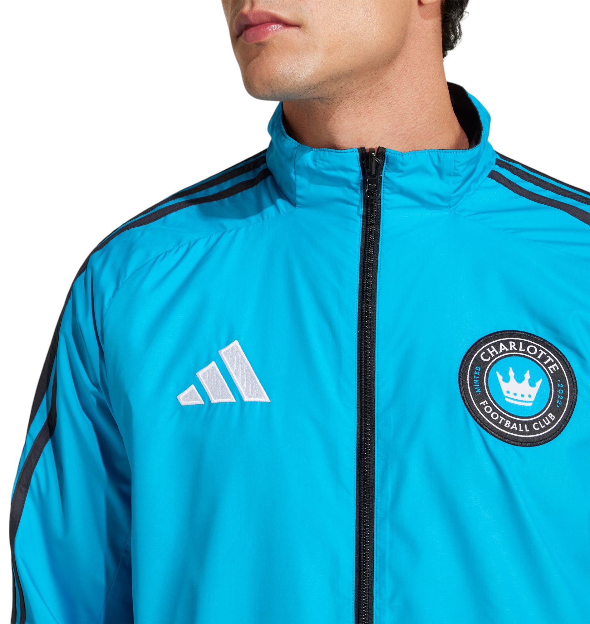 adidas Adult Charlotte FC 2025 Blue Anthem Reversible Jacket product image