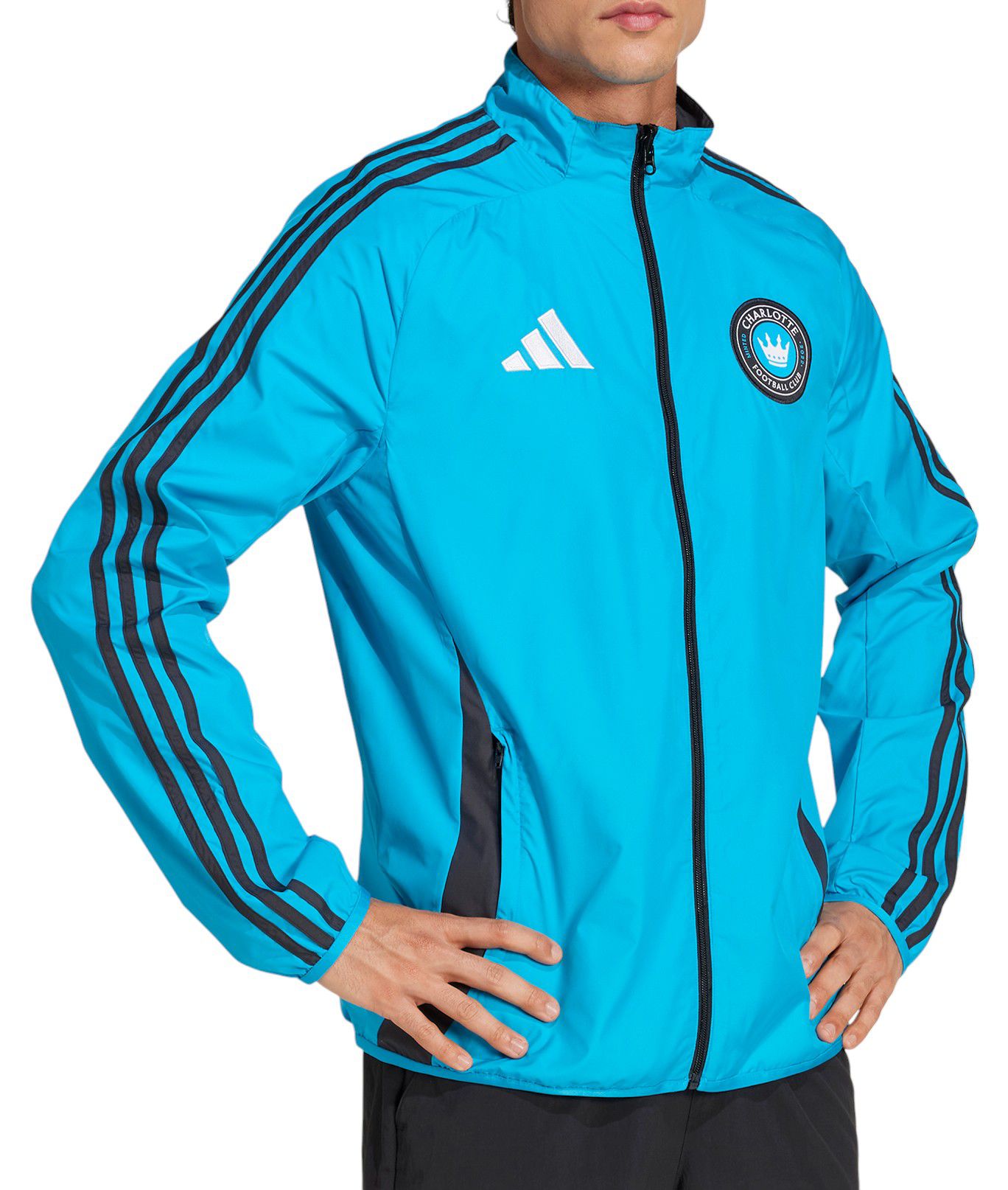 adidas Adult Charlotte FC 2025 Blue Anthem Reversible Jacket product image