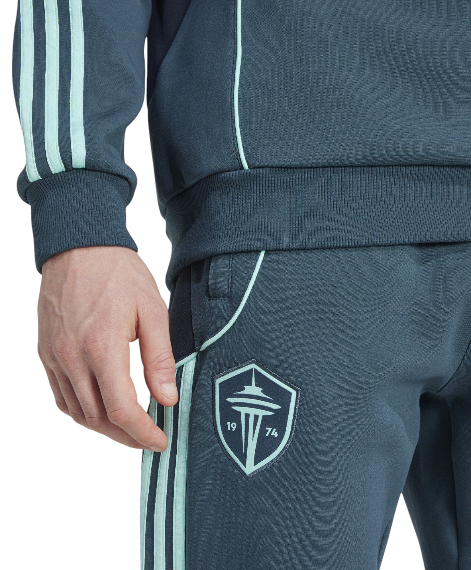 adidas Men's Seattle Sounders 2025 Navy Travel Pants product image