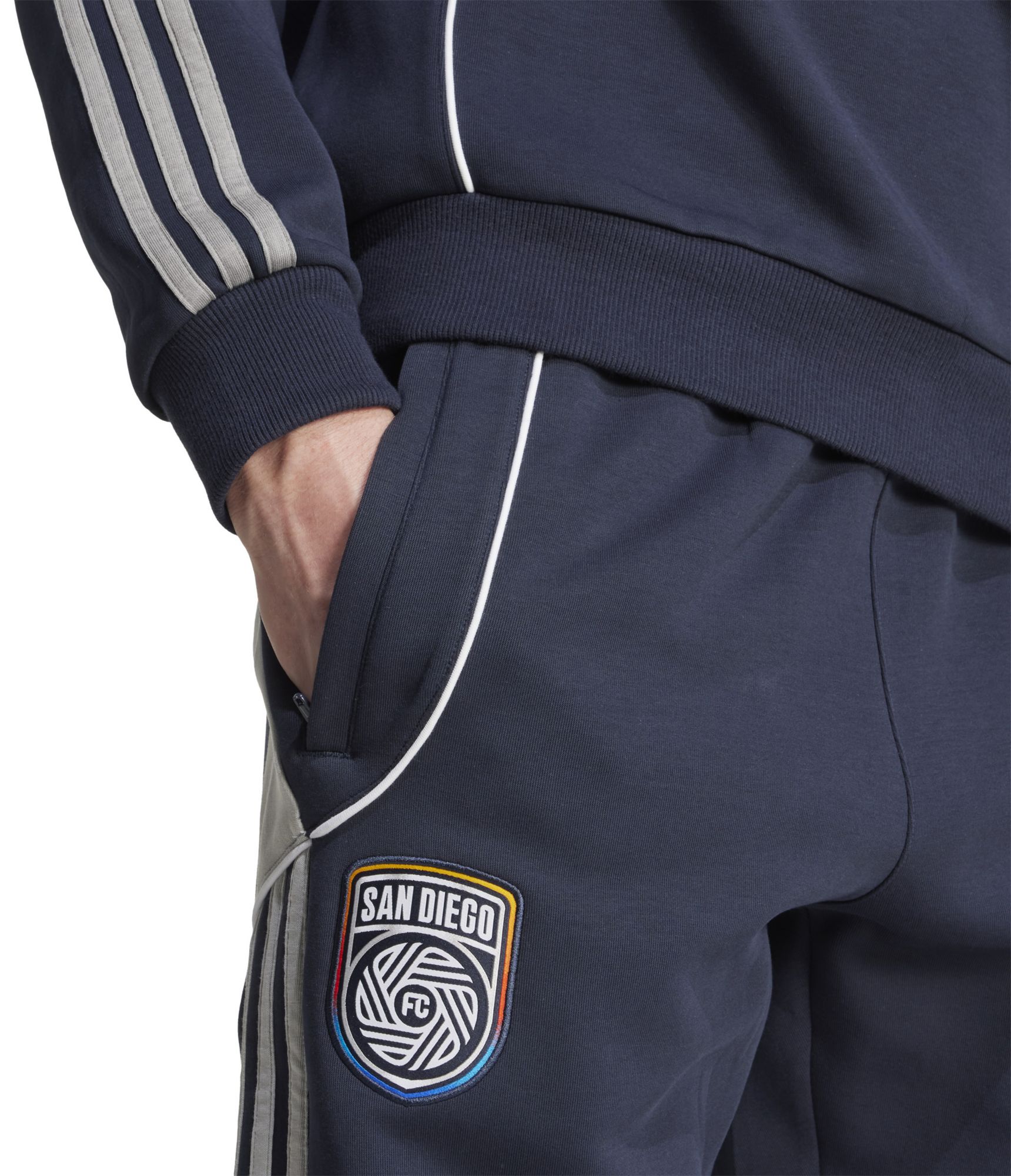 adidas Men's San Diego FC 2025 Navy Travel Pants product image