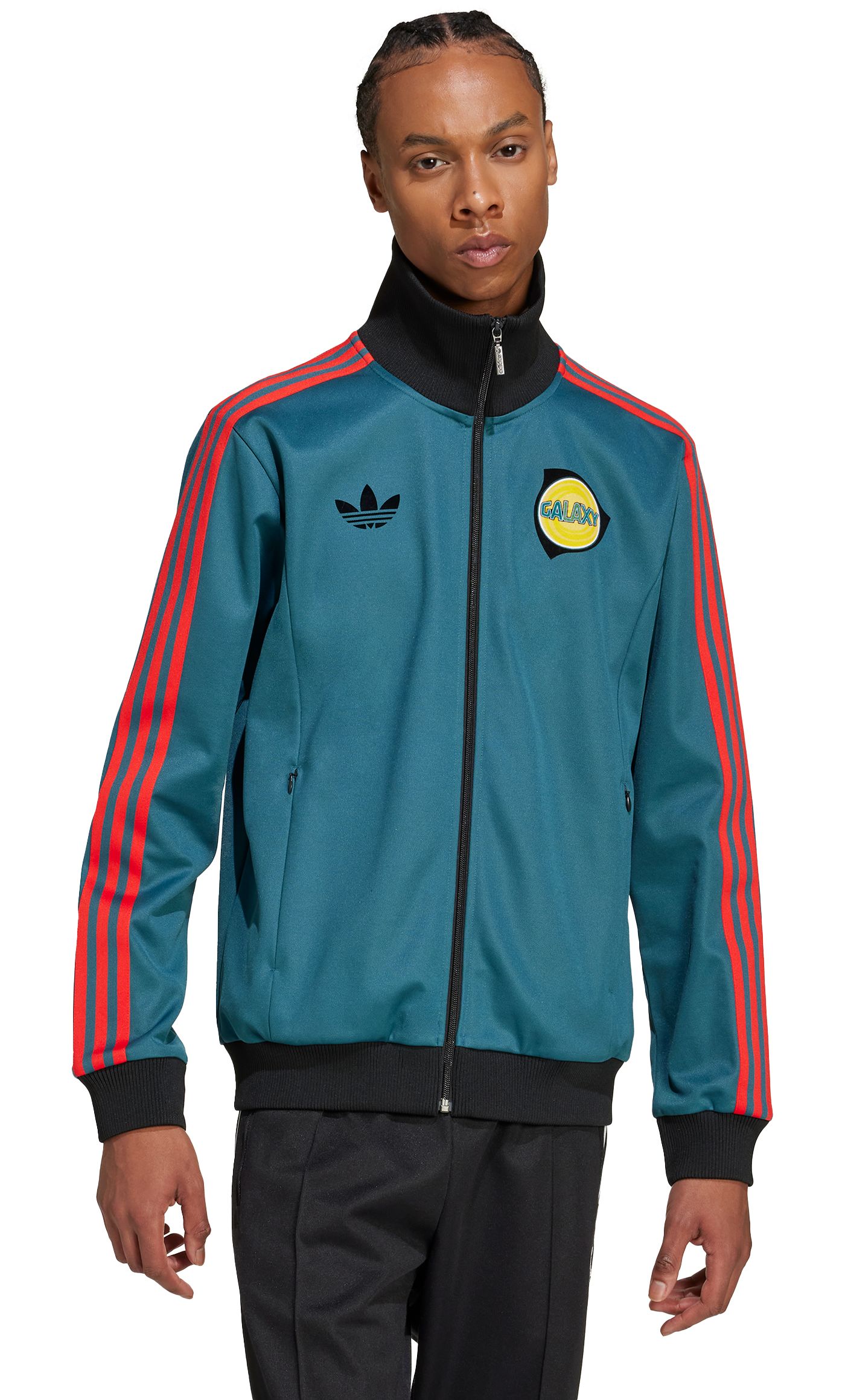 Blue green adidas jacket clearance