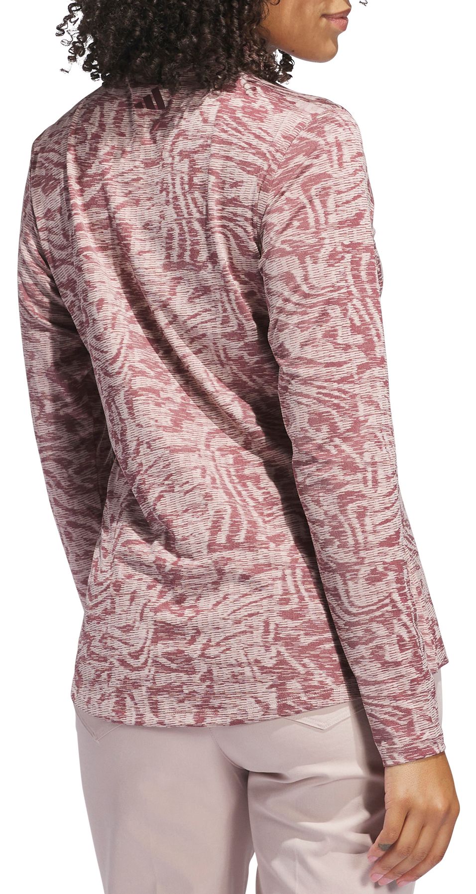 adidas Women's Ultimate365 Jacquard Long Sleeve Mock Neck Golf Shirt product image