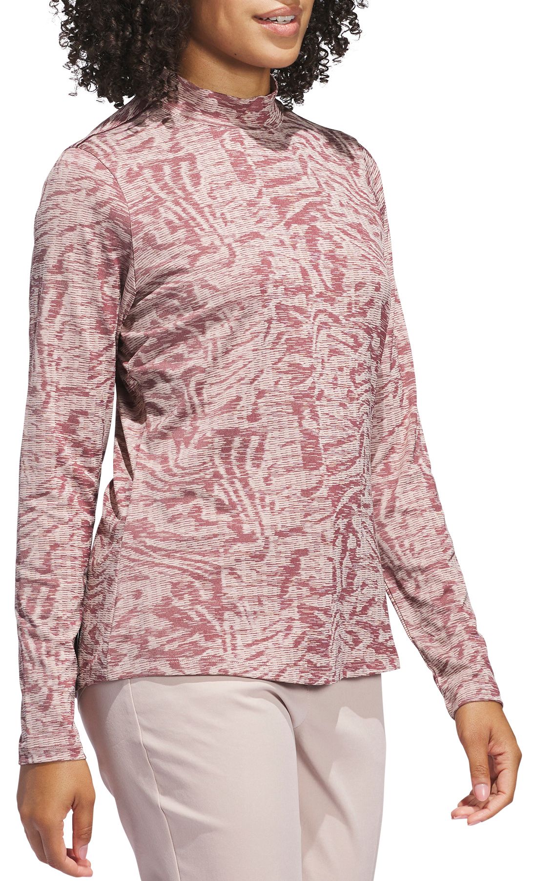adidas Women's Ultimate365 Jacquard Long Sleeve Mock Neck Golf Shirt product image