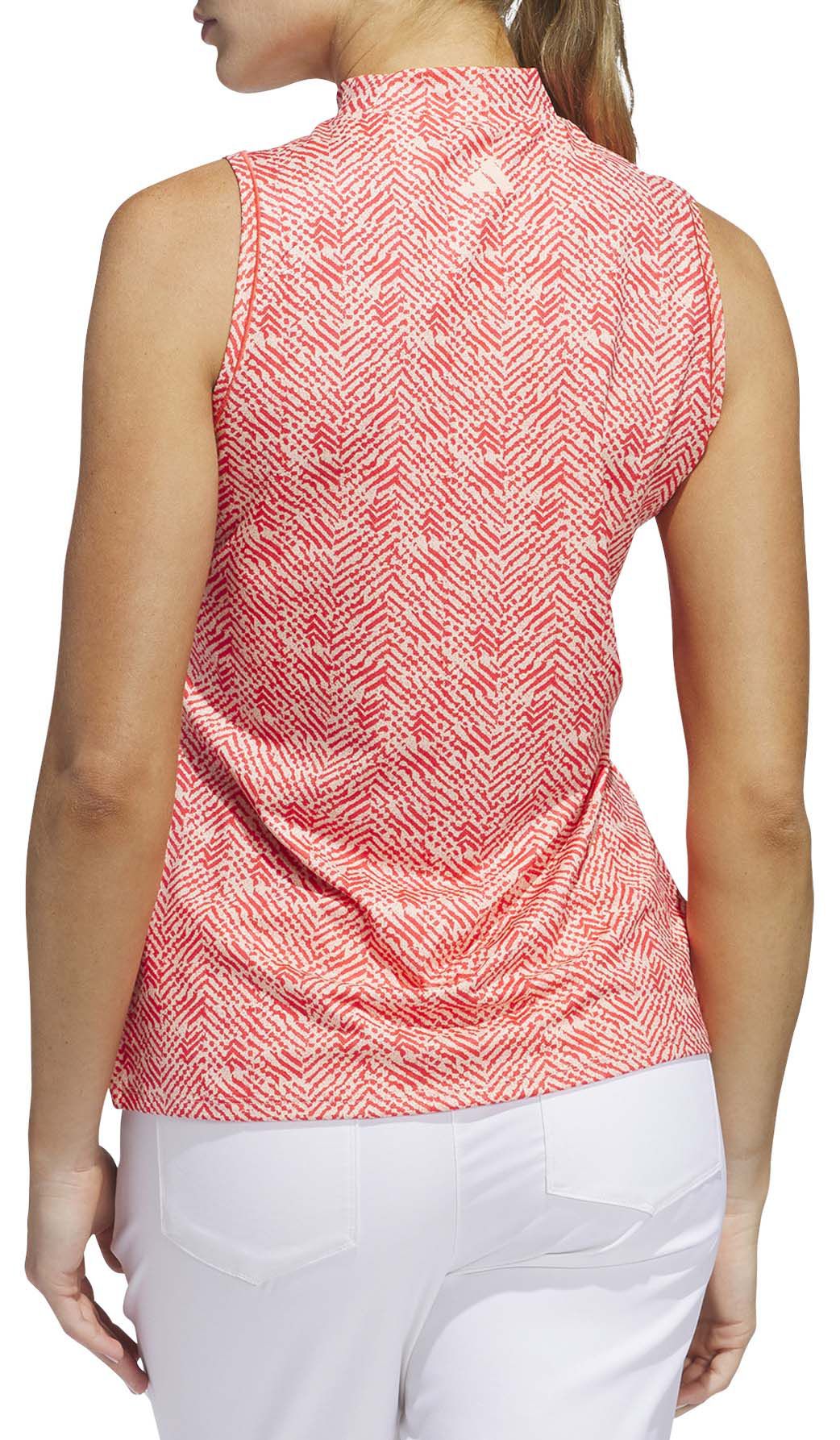 adidas Women's Ultimate365 Textured Mock Neck Sleeveless Golf Polo product image