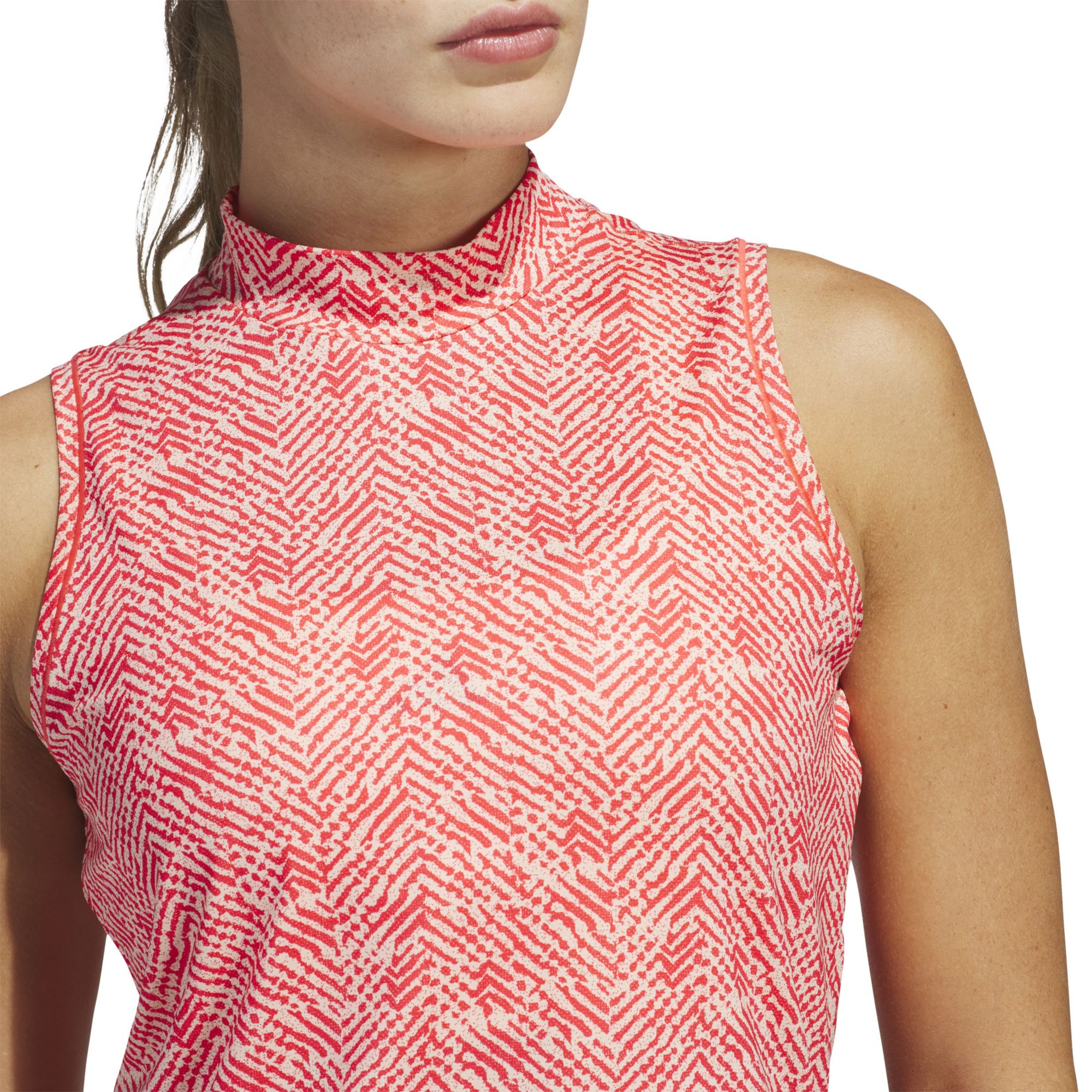 adidas Women's Ultimate365 Textured Mock Neck Sleeveless Golf Polo product image