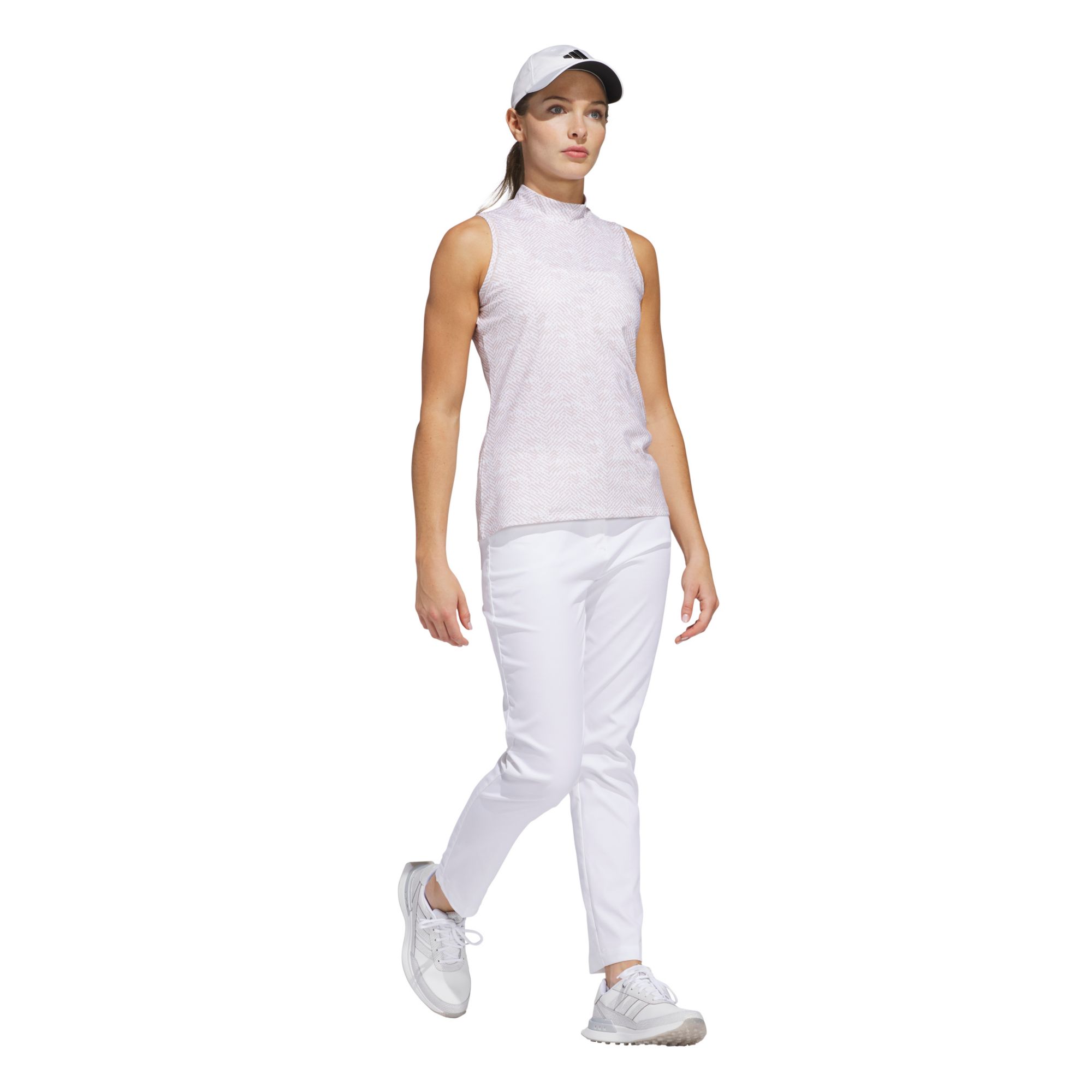 adidas Women's Ultimate365 Textured Mock Neck Sleeveless Golf Polo product image