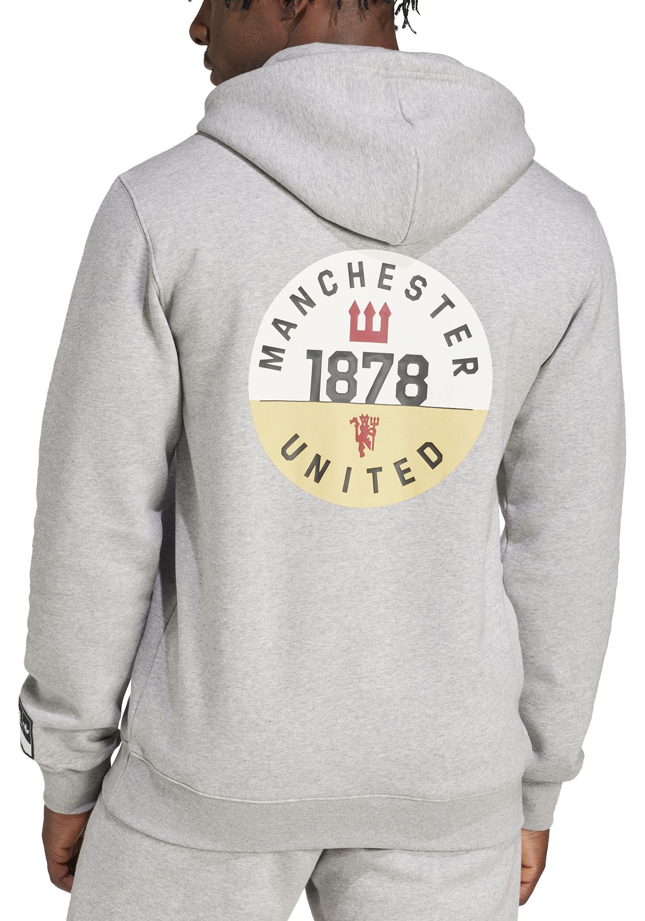 adidas Men's Manchester United 2024 Grey Hoodie product image