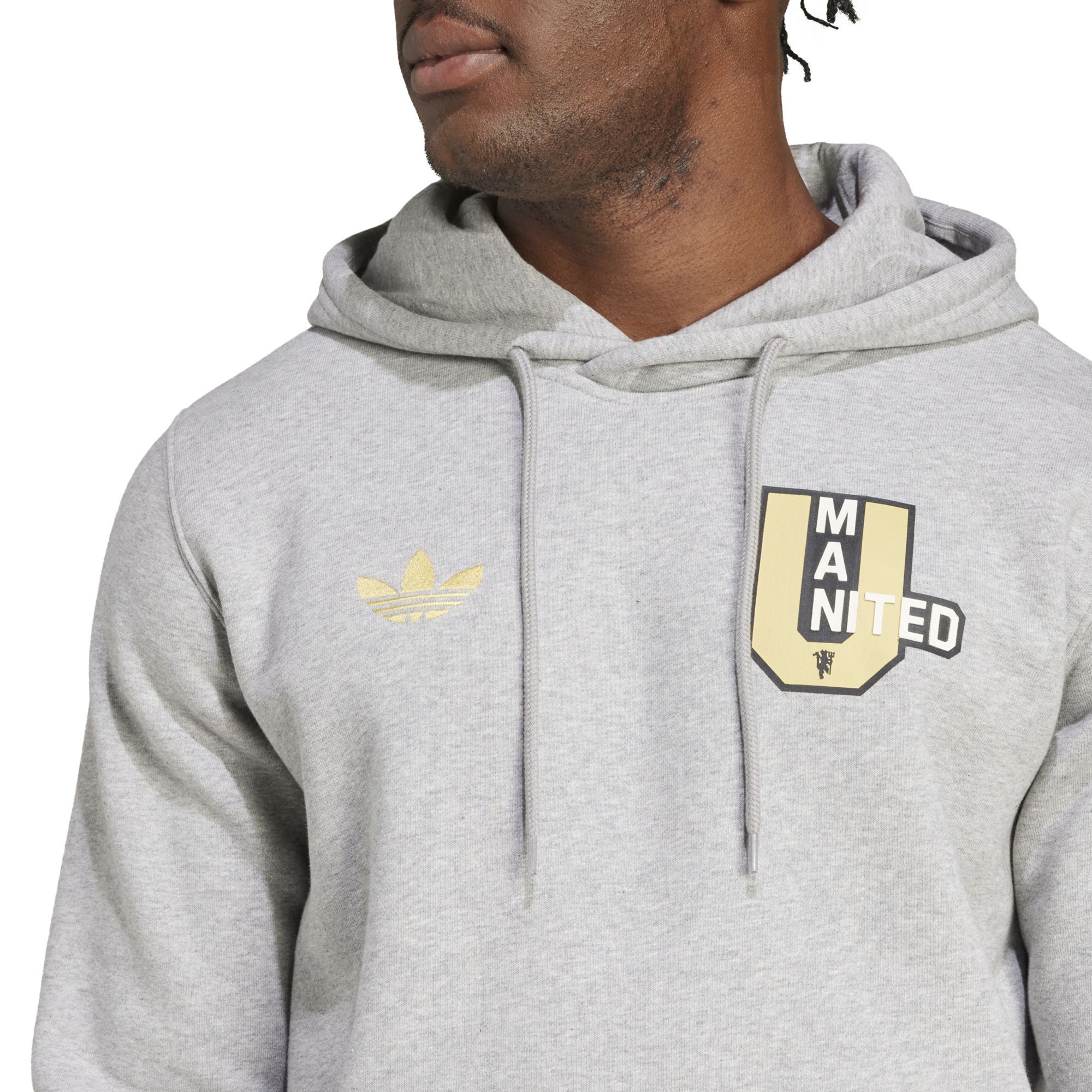 adidas Men's Manchester United 2024 Grey Hoodie product image