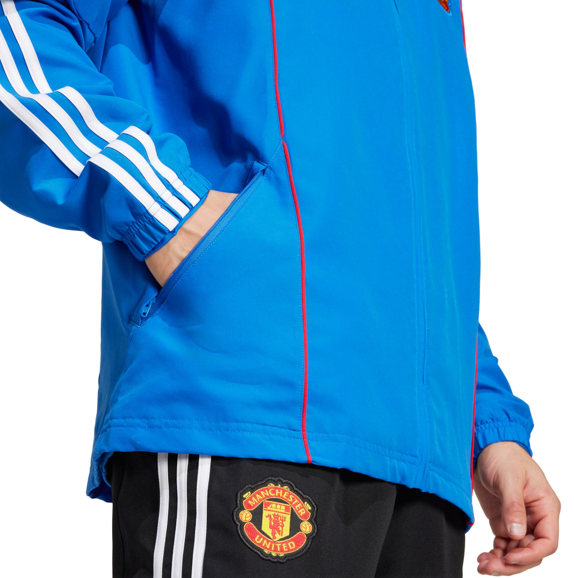 adidas Men's Manchester United 2024-25 Blue Urban Purist Full-Zip Track Jacket product image