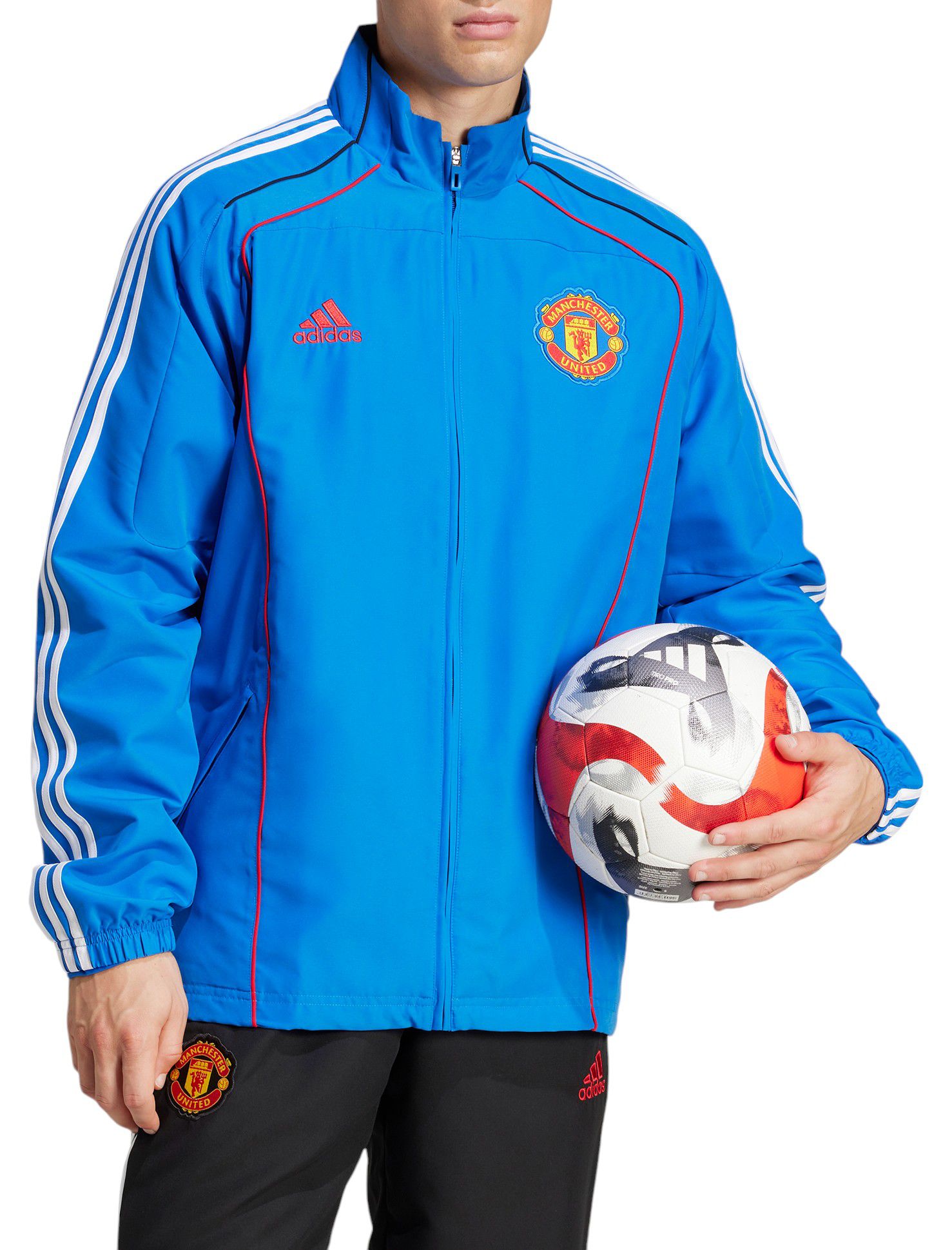 adidas Men's Manchester United 2024-25 Blue Urban Purist Full-Zip Track Jacket product image