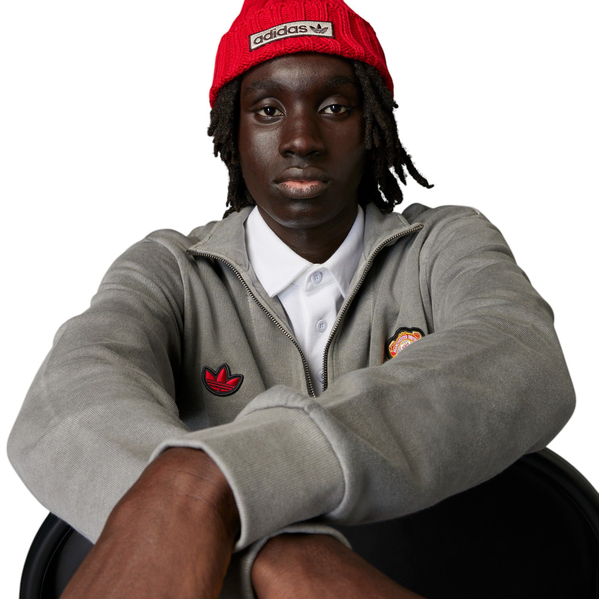 adidas Adult Manchester United 2024-25 Black Terrace Icon Crewneck Sweatshirt product image