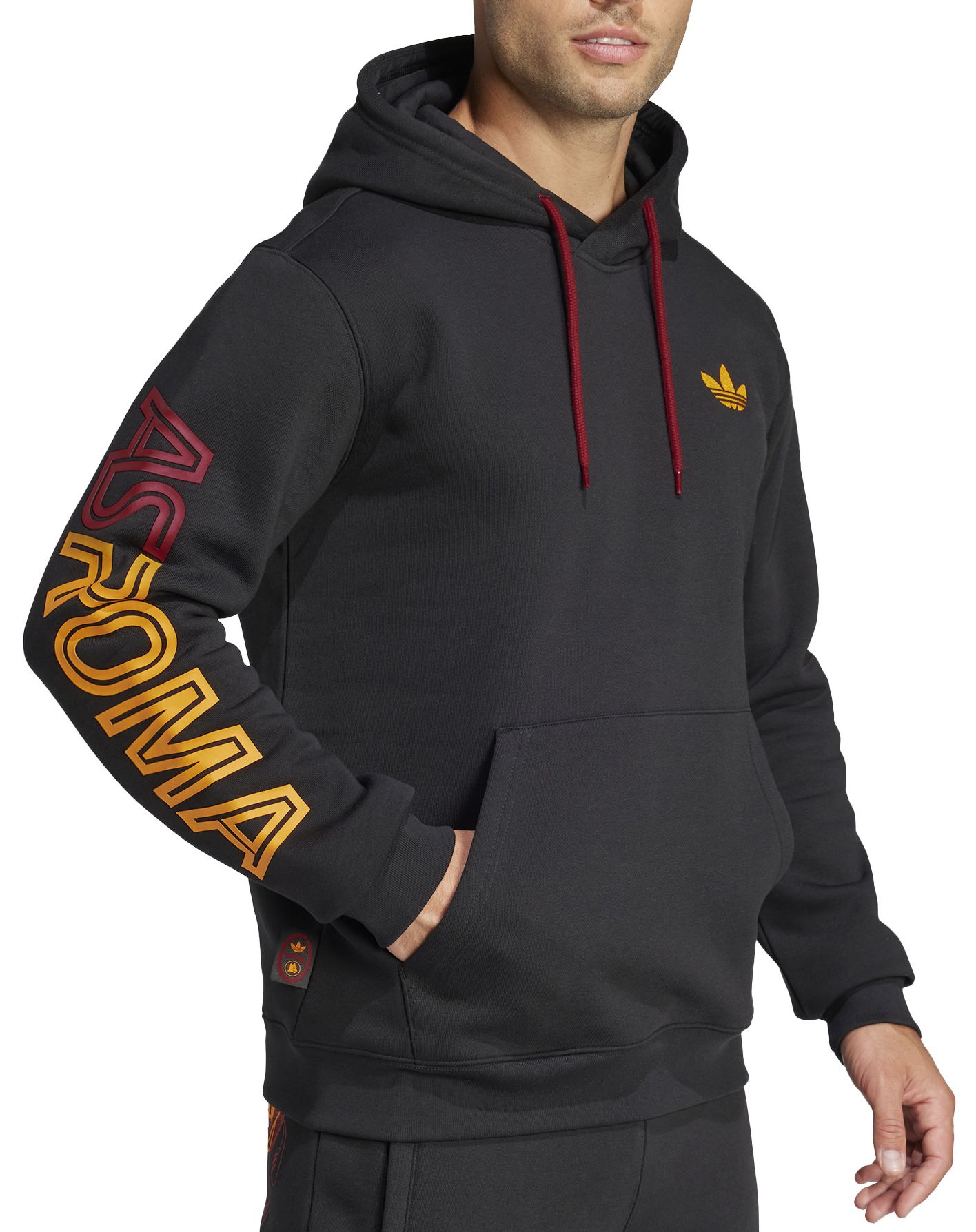 adidas Men's AS Roma 2024 Black Hoodie product image