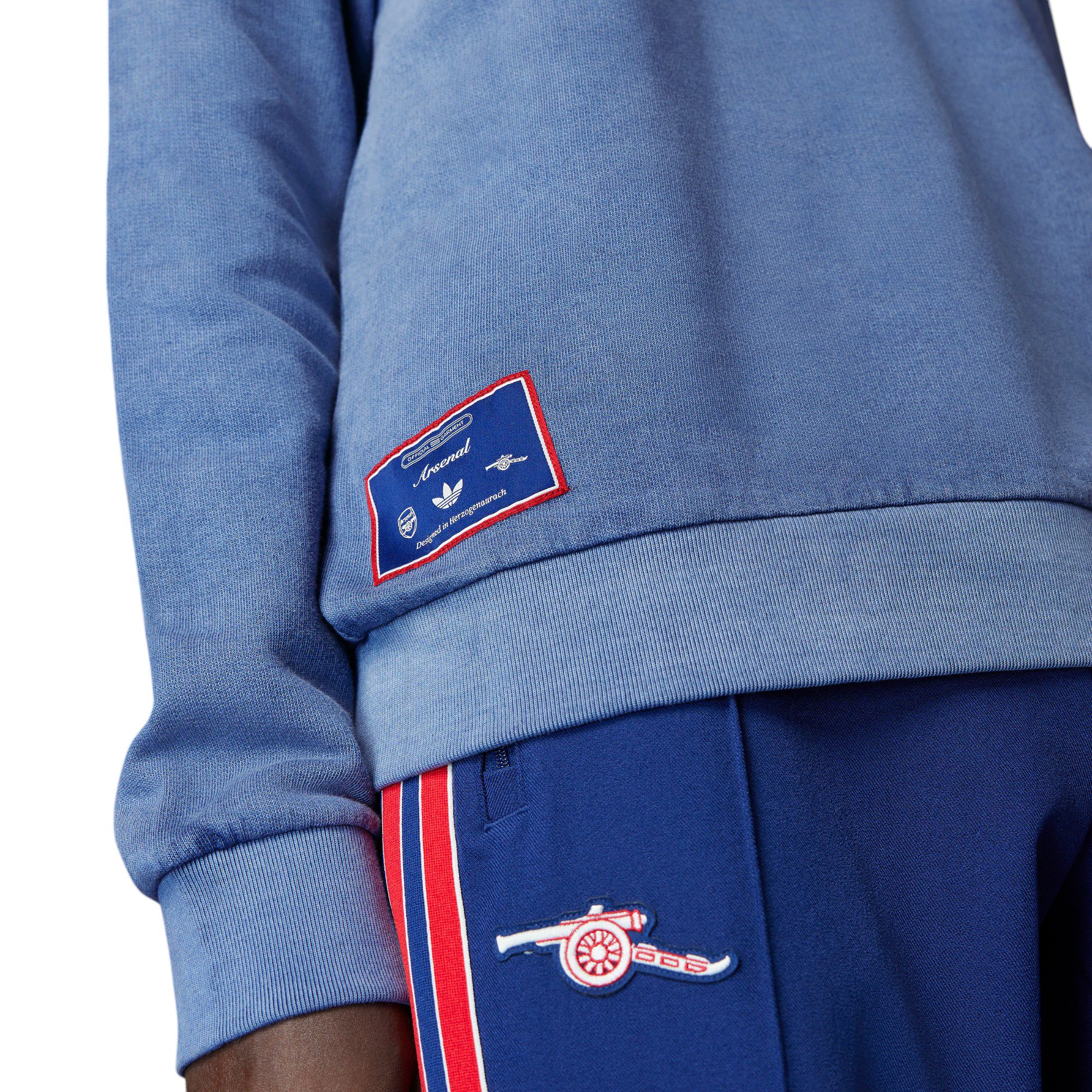 adidas Men's Arsenal 2024-25 Blue Terrace Icon Crewneck Sweatshirt product image