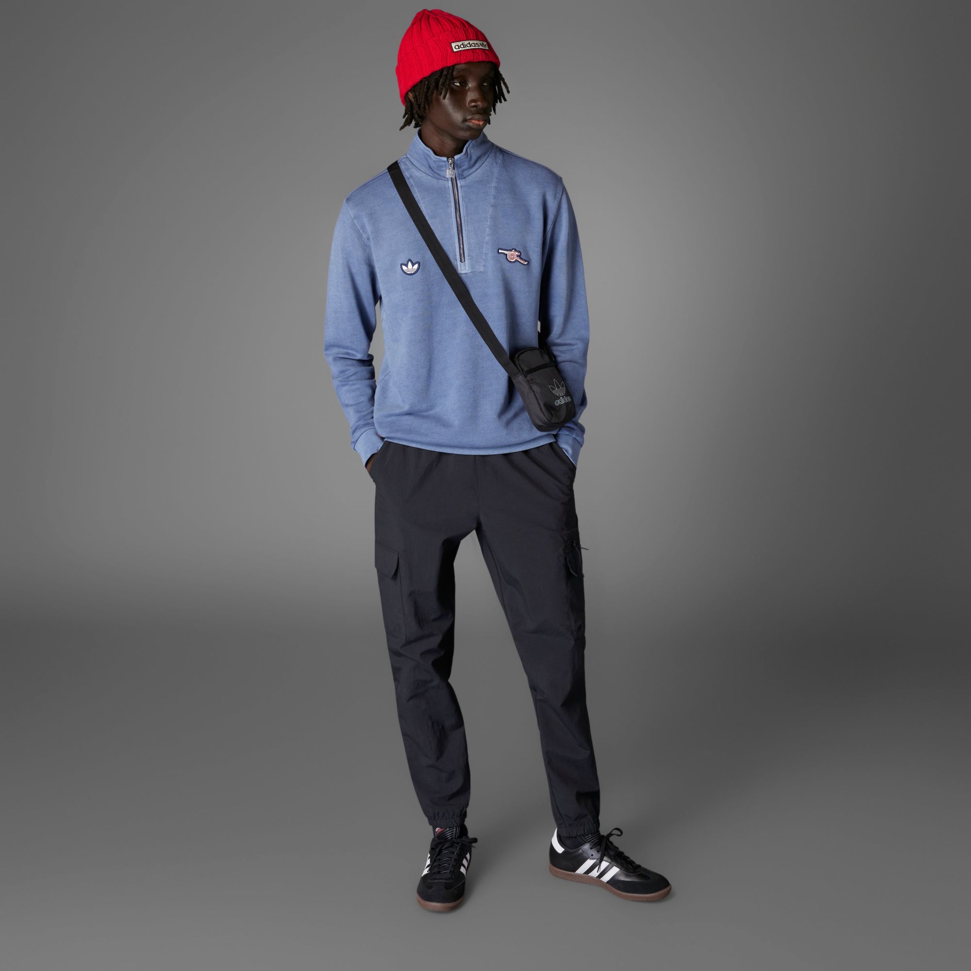 adidas Men's Arsenal 2024-25 Blue Terrace Icon Crewneck Sweatshirt product image