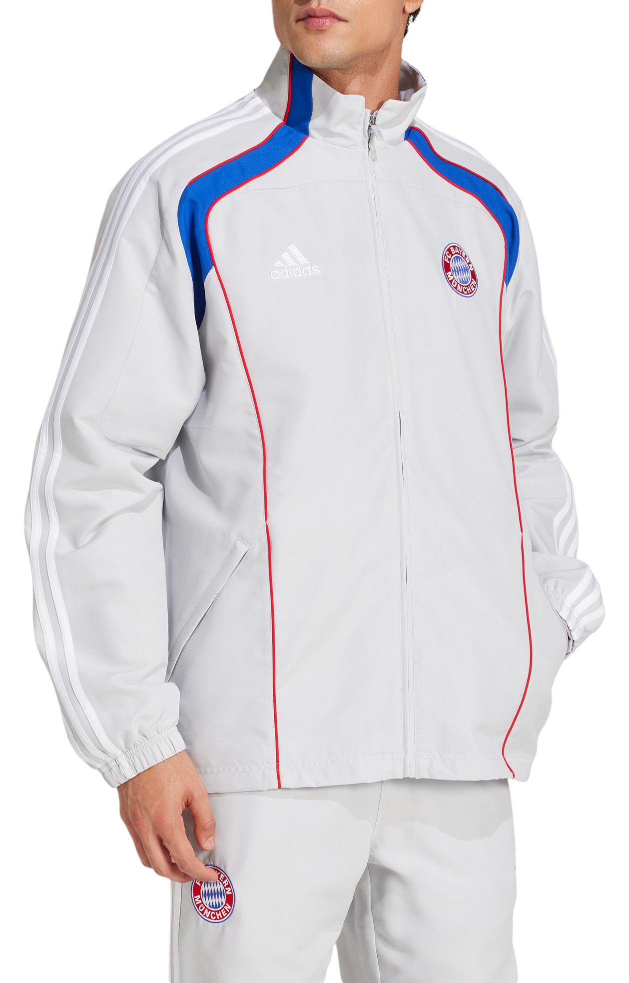 adidas Men's Bayern Munich 2024-25 Grey Urban Purist Full-Zip Track Jacket product image