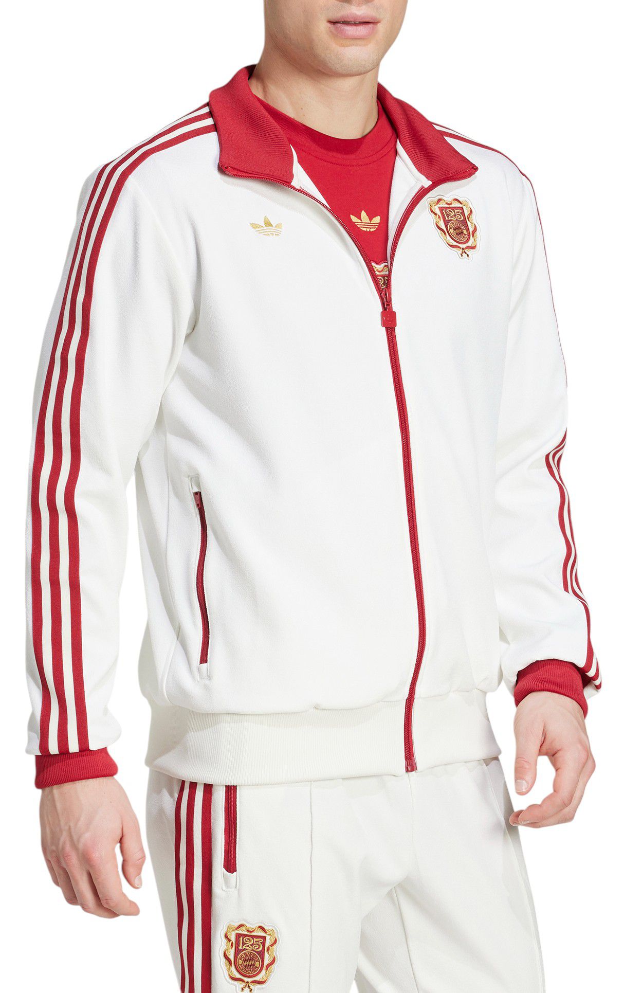 adidas Adult Bayern Munich 2024-25 125th Anniversary White Full-Zip Track Jacket product image