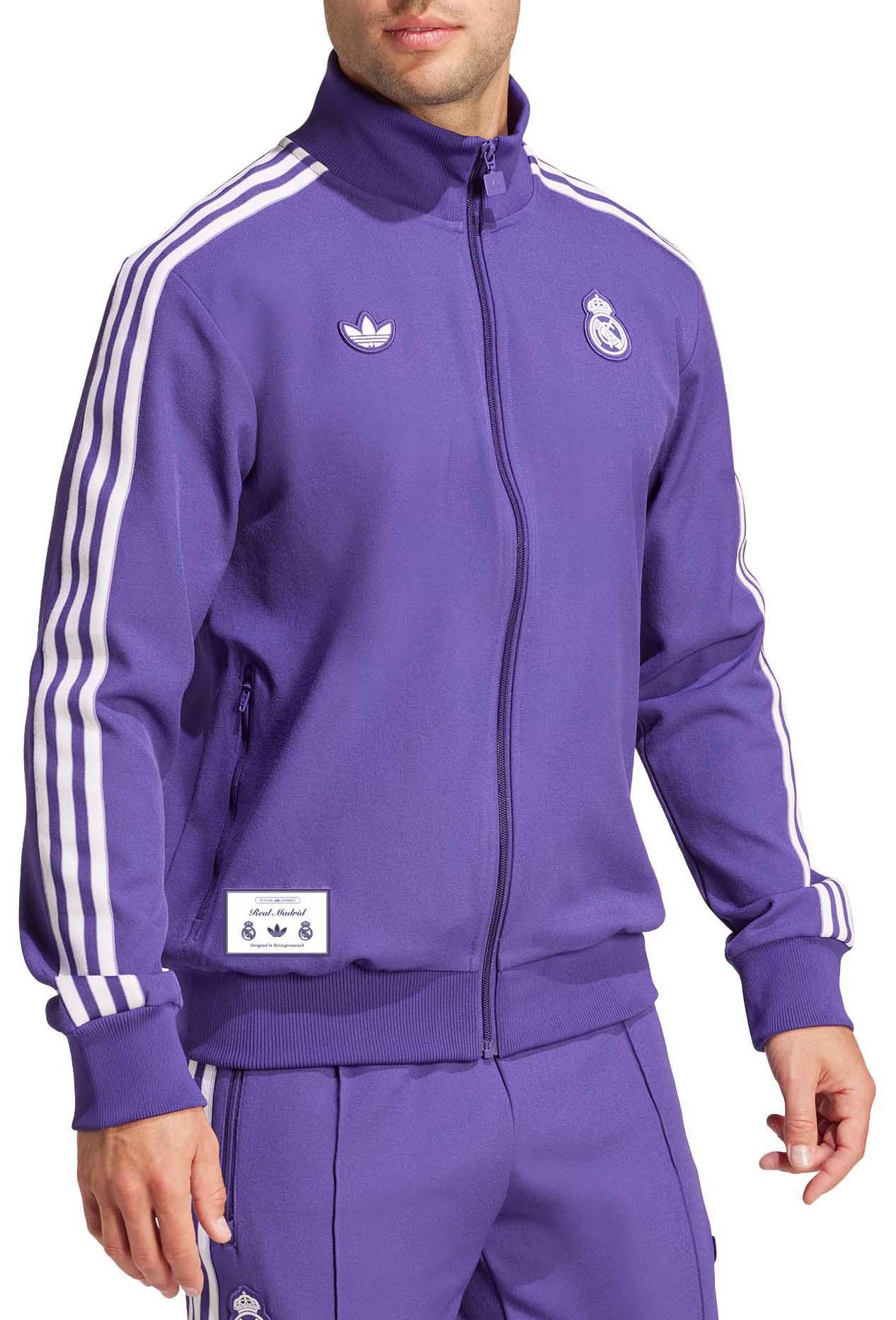 adidas Adult Real Madrid 2024-25 Purple Terrace Icon Jacket product image