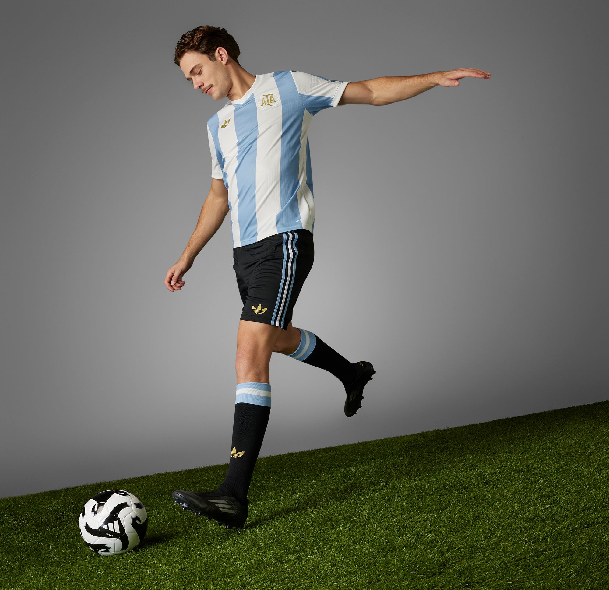 adidas Adult Argentina 50th Anniversary Light Blue Replica Jersey product image