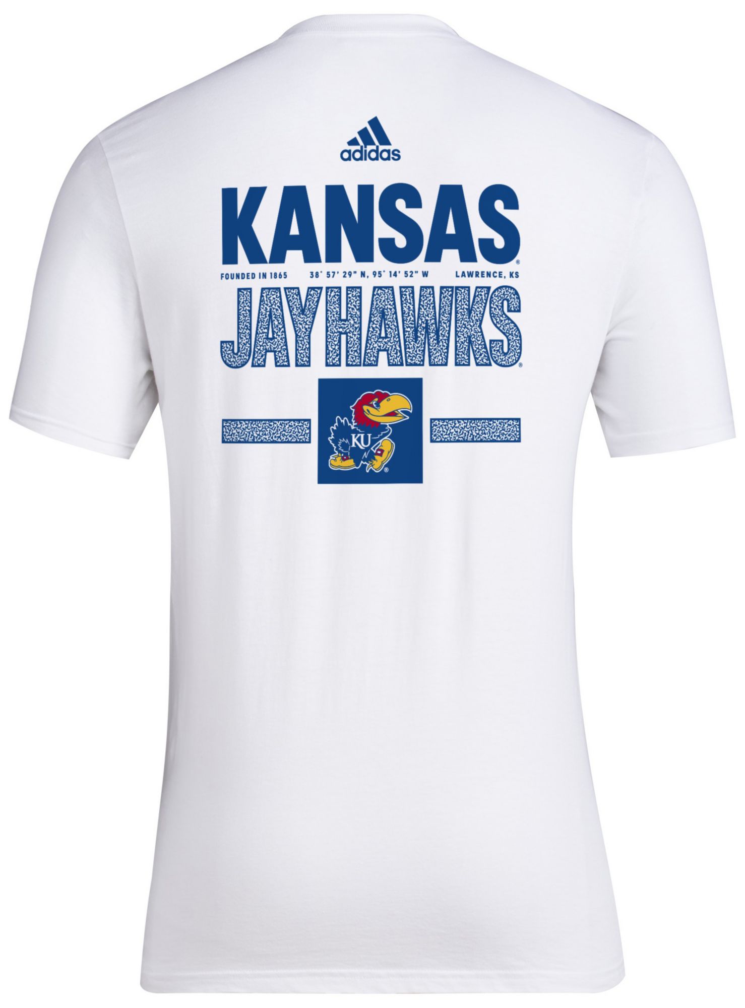 adidas Men's Kansas Jayhawks White On Deck T-Shirt product image