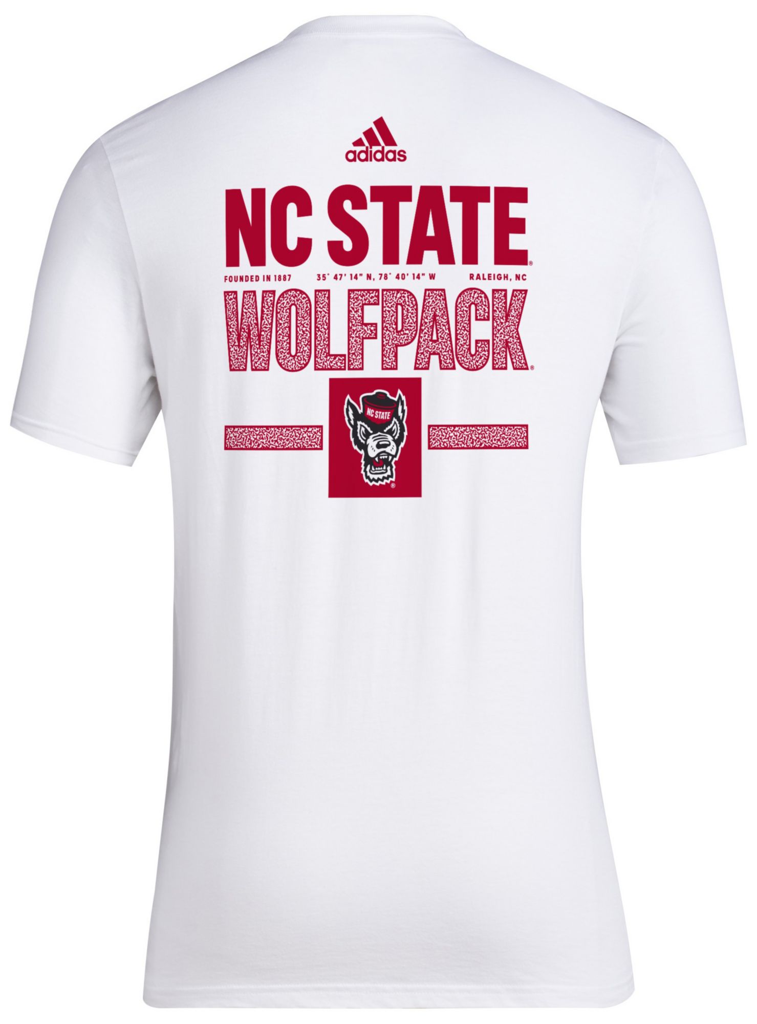 adidas Men's NC State Wolfpack White On Deck T-Shirt product image