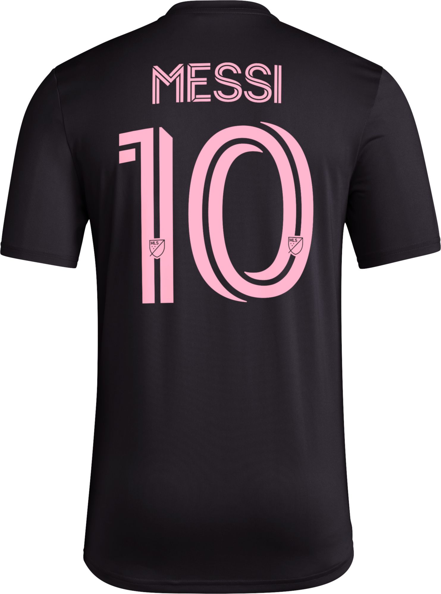 adidas Adult Inter Miami CF Lionel Messi #10 Black T-Shirt