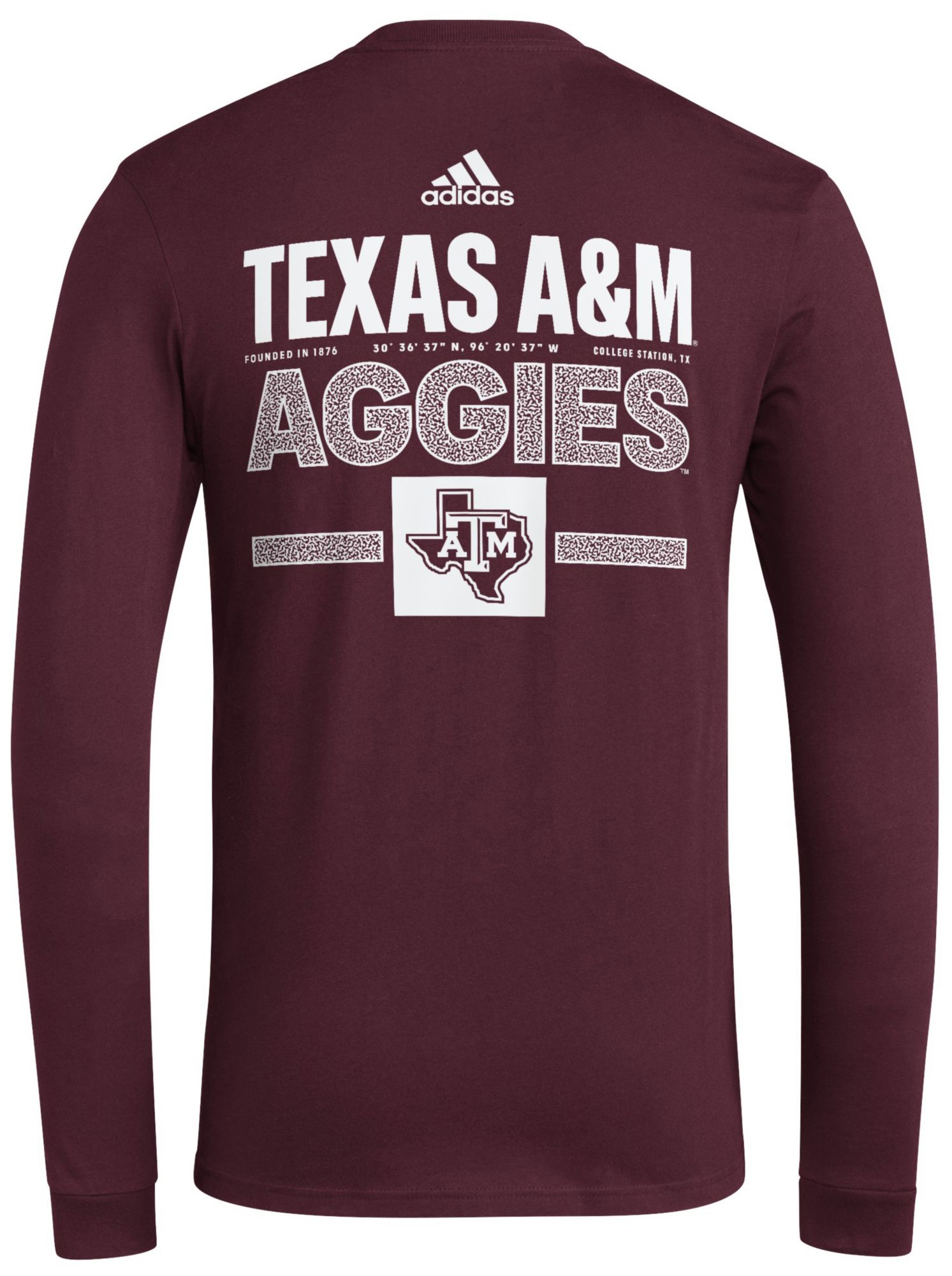 adidas Men's Texas A&M Aggies Maroon On Deck Long Sleeve T-Shirt product image