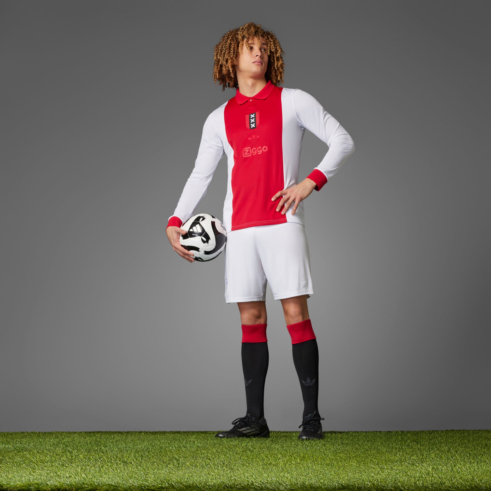 adidas Adult Ajax Amsterdam 2024-25 125th Anniversary White Replica Jersey product image