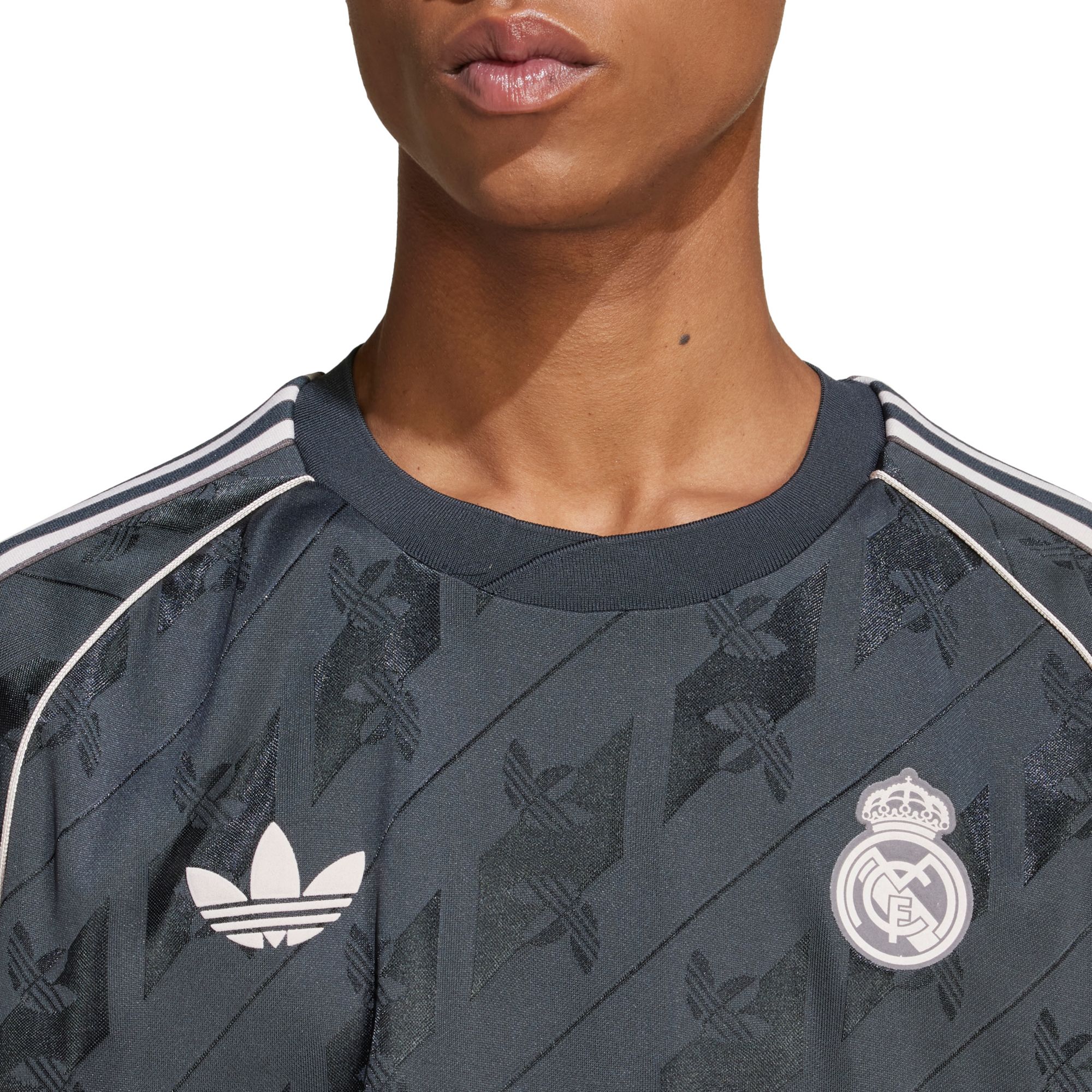 adidas Adult Real Madrid 2024 Lifestyler Grey Long Sleeve Jersey product image