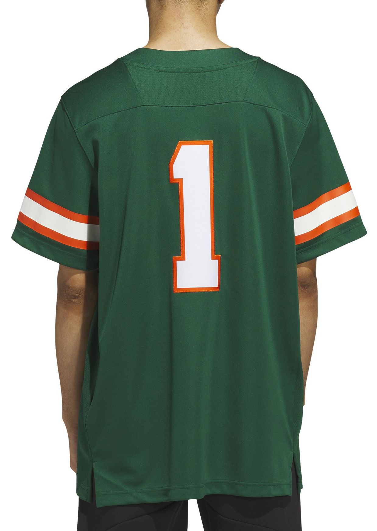 adidas Men's Miami Hurricanes Green Premier Replica Home Football Jersey product image