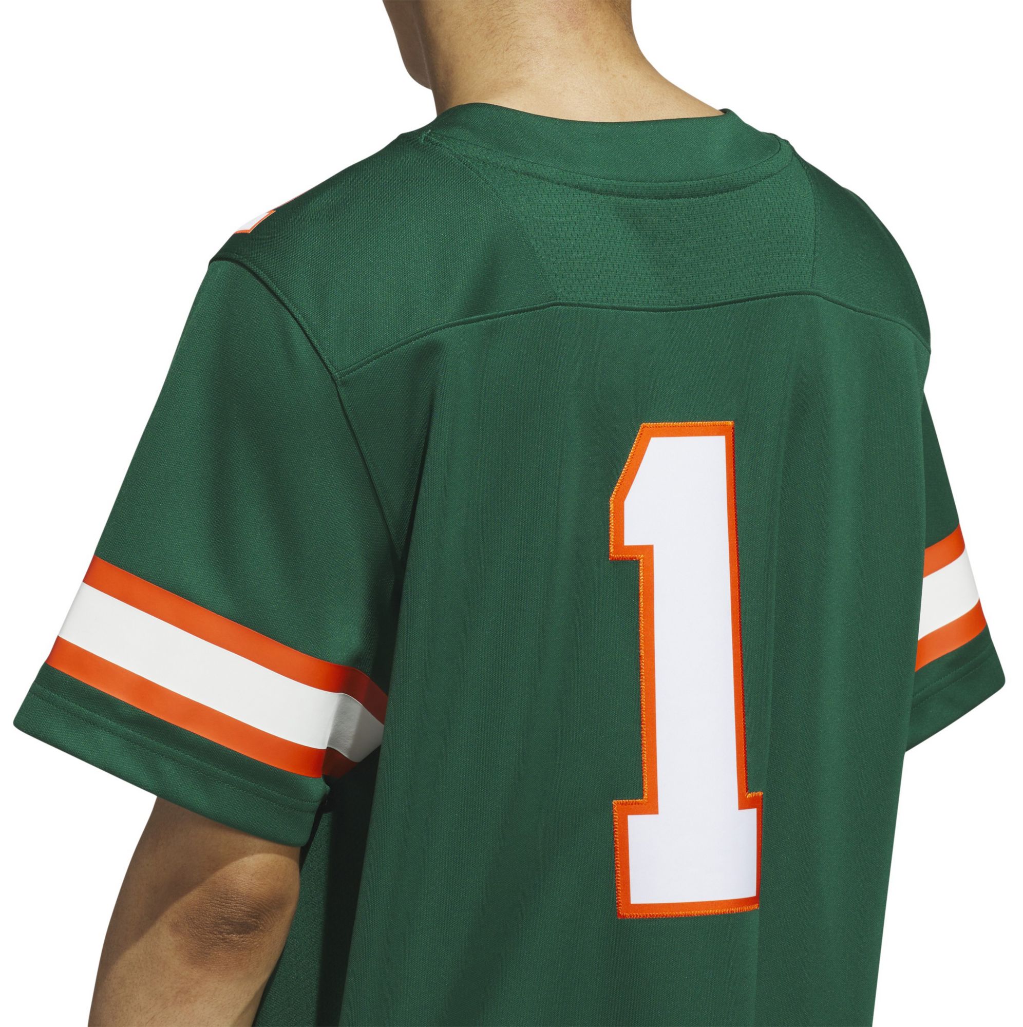 adidas Men's Miami Hurricanes Green Premier Replica Home Football Jersey product image
