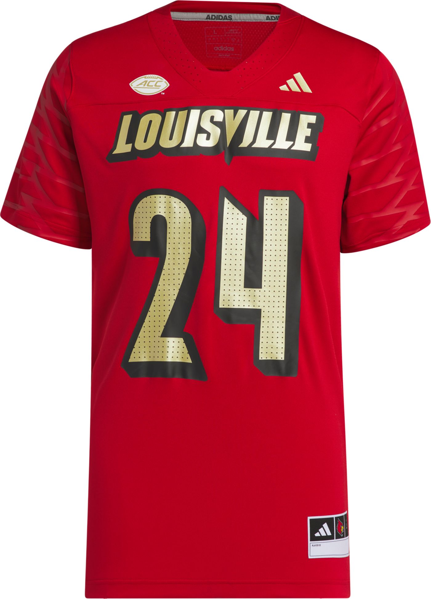 Adidas NWT #16 Louisville Cardinals Premier store Strategy Football Jersey Red Sz Lg