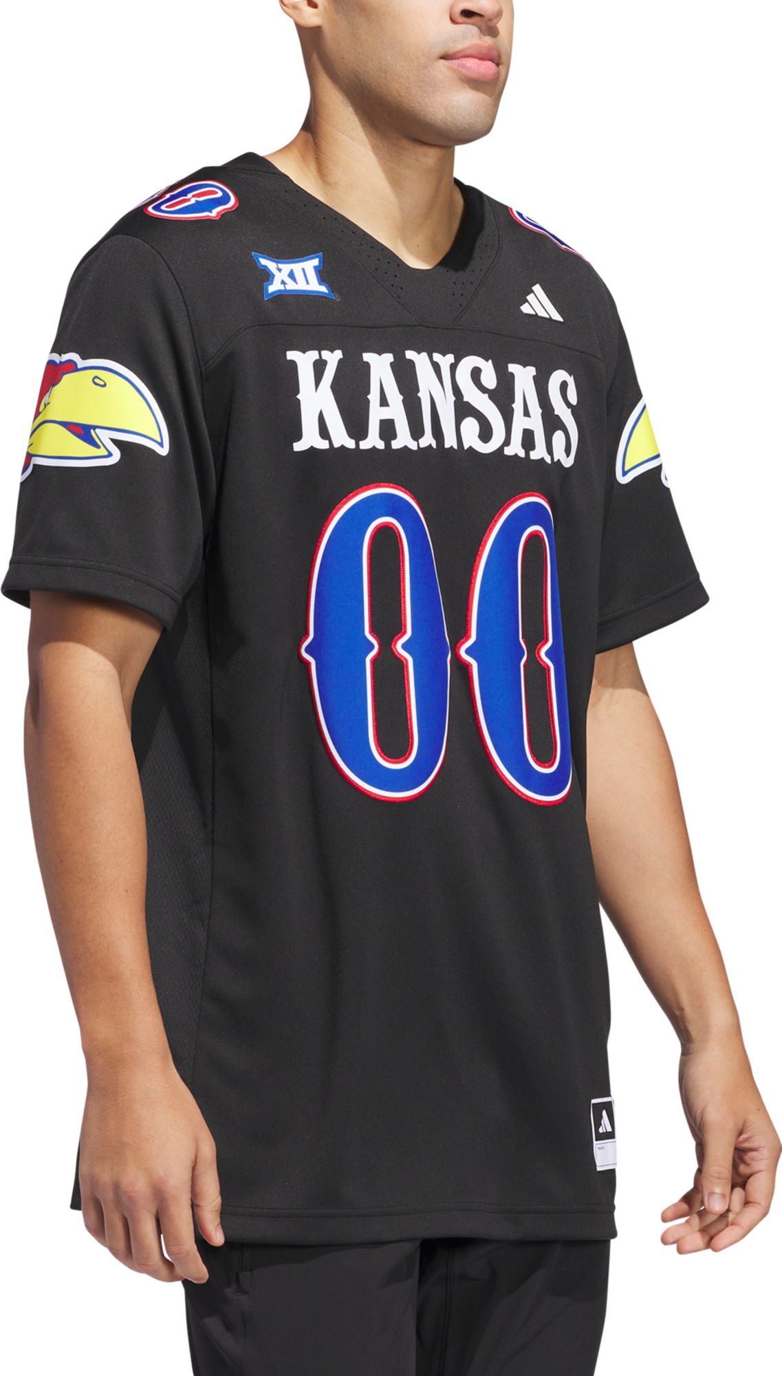 adidas Men's Kansas Jayhawks Black Premier Replica Alternate Football Jersey product image