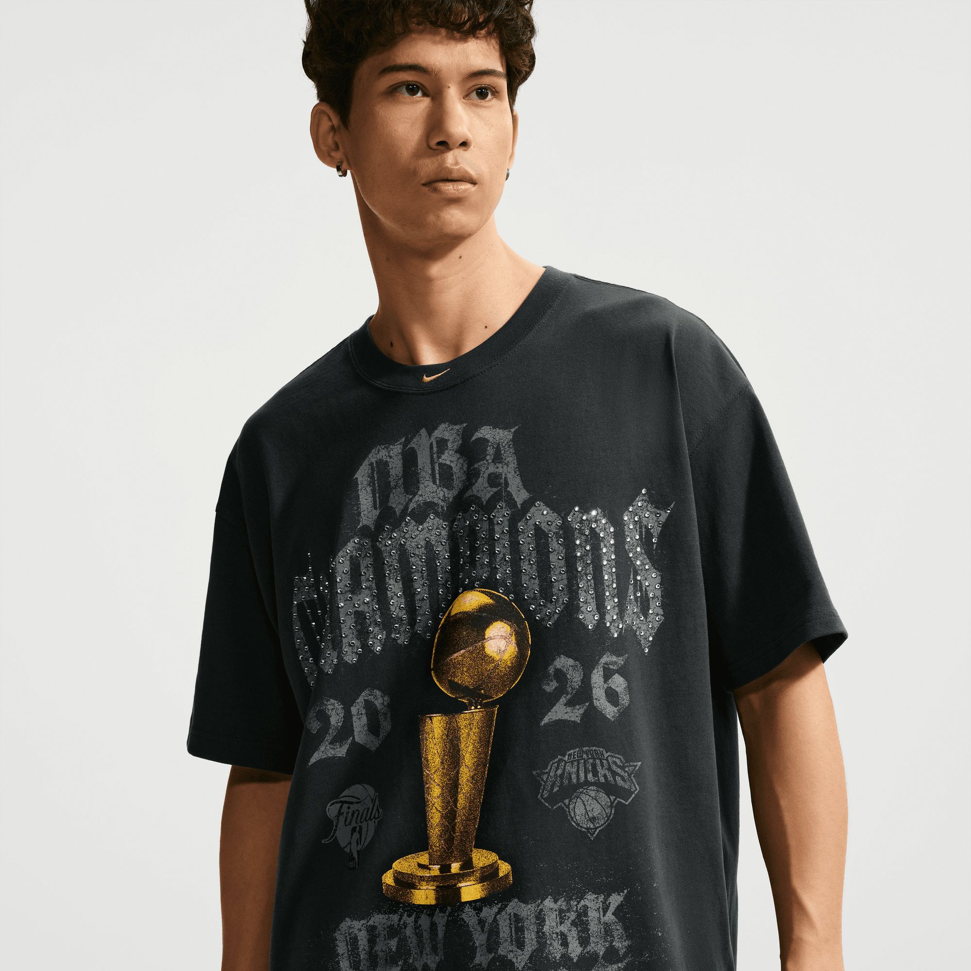 Nike Adult 2026 NBA Champions New York Knicks On-Court Crystal Locker Room T-Shirt product image