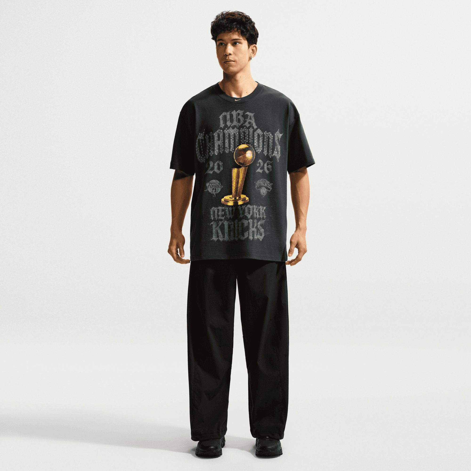 Nike Adult 2026 NBA Champions New York Knicks On-Court Crystal Locker Room T-Shirt product image