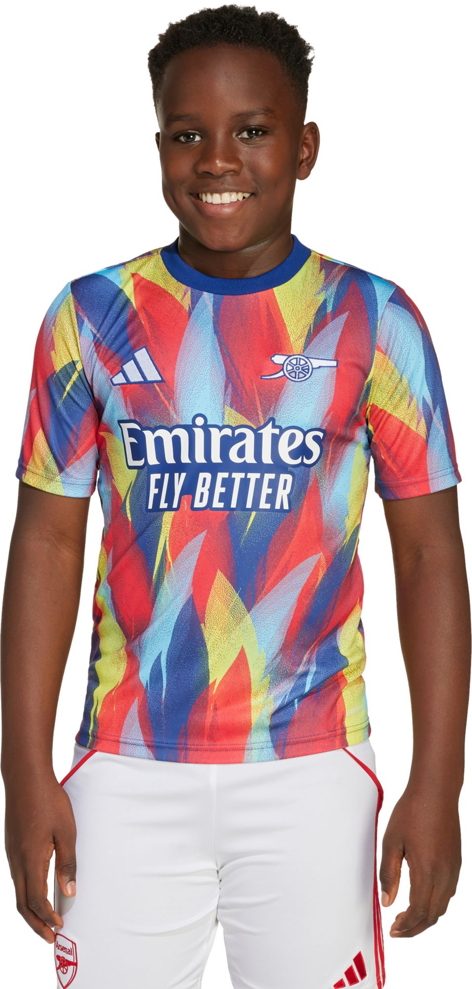 adidas Youth Arsenal 2025-26 Blue Home Prematch Jersey product image