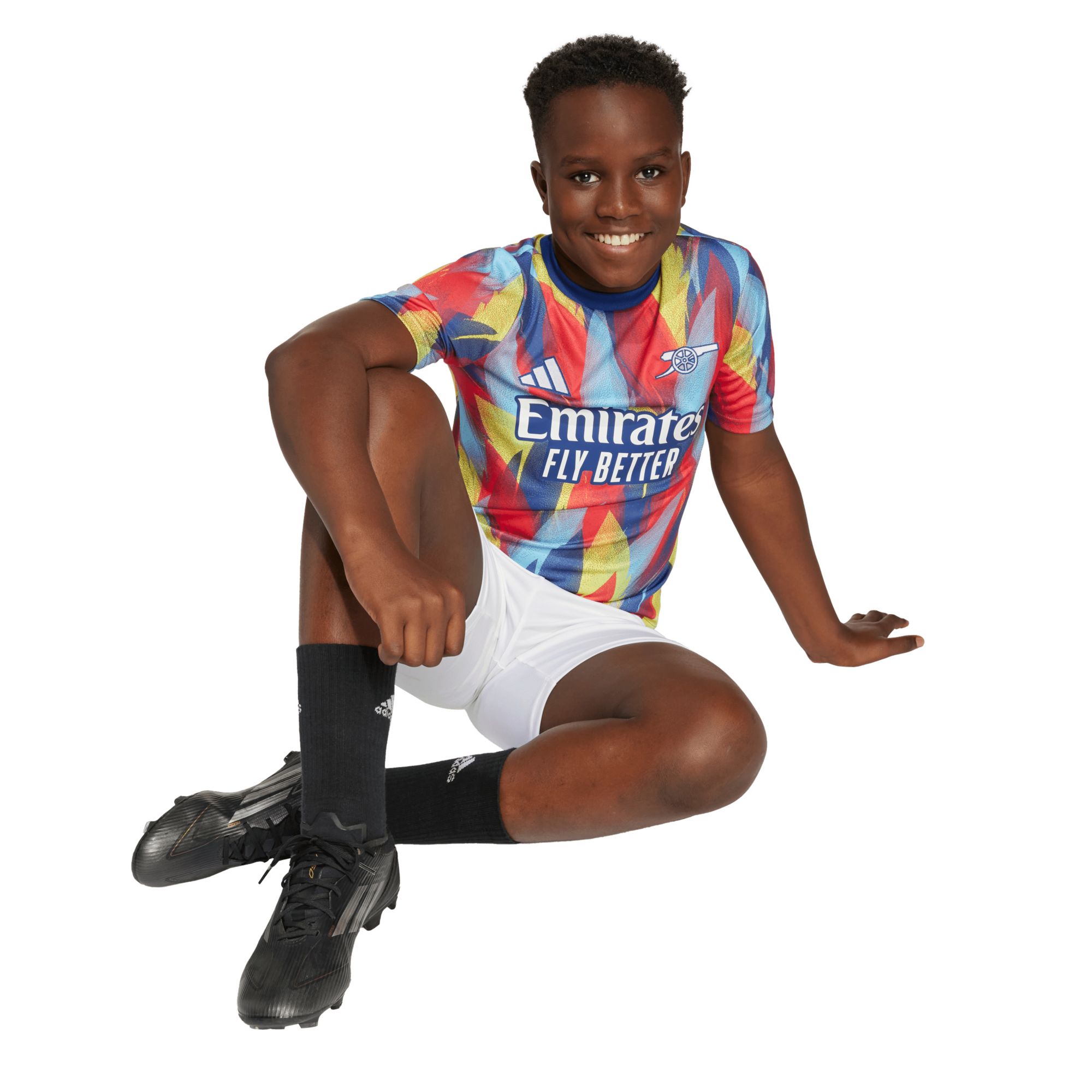 adidas Youth Arsenal 2025-26 Blue Home Prematch Jersey product image