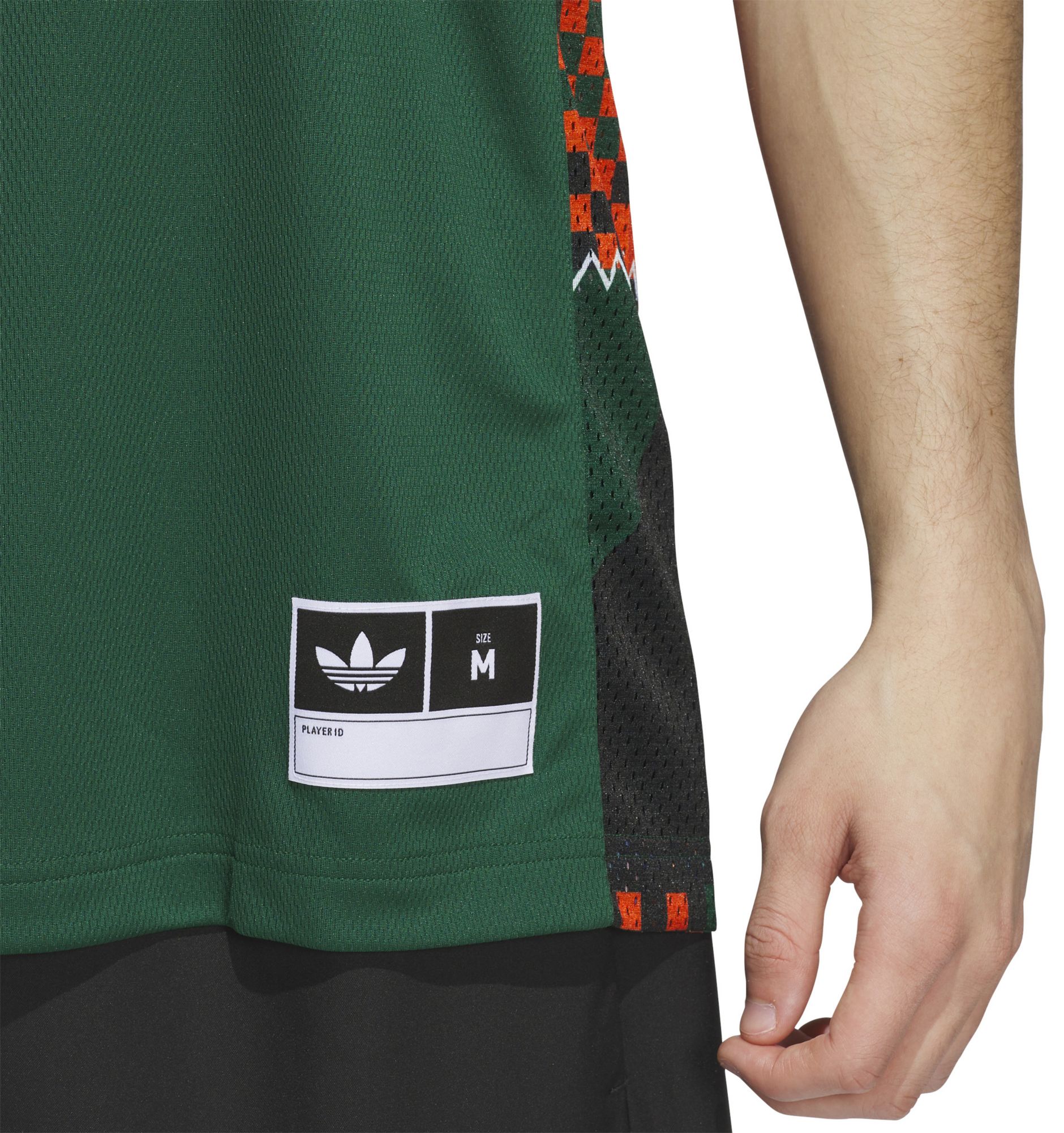 adidas Men's Miami Hurricanes Dark Green Swingman Basketball Jersey product image