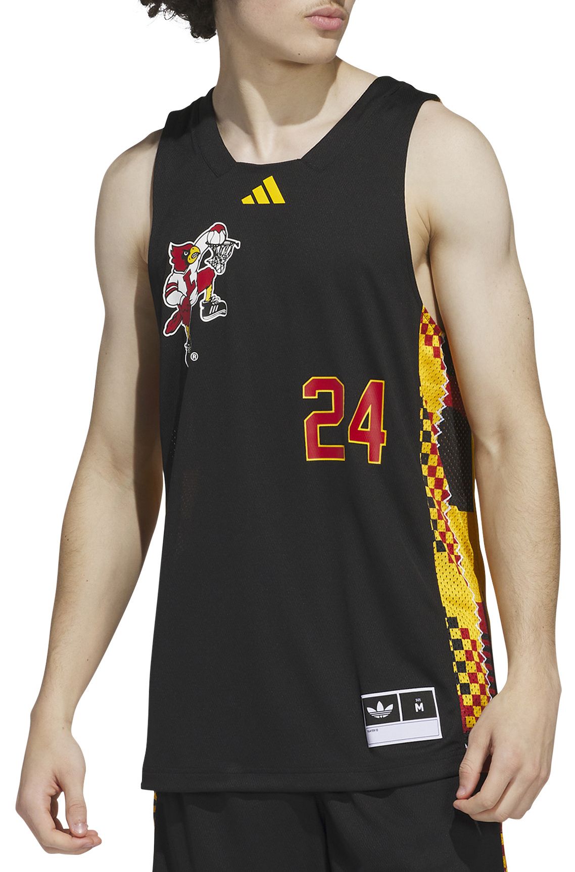 adidas Men's Louisville Cardinals Black Swingman Replica Basketball Jersey product image