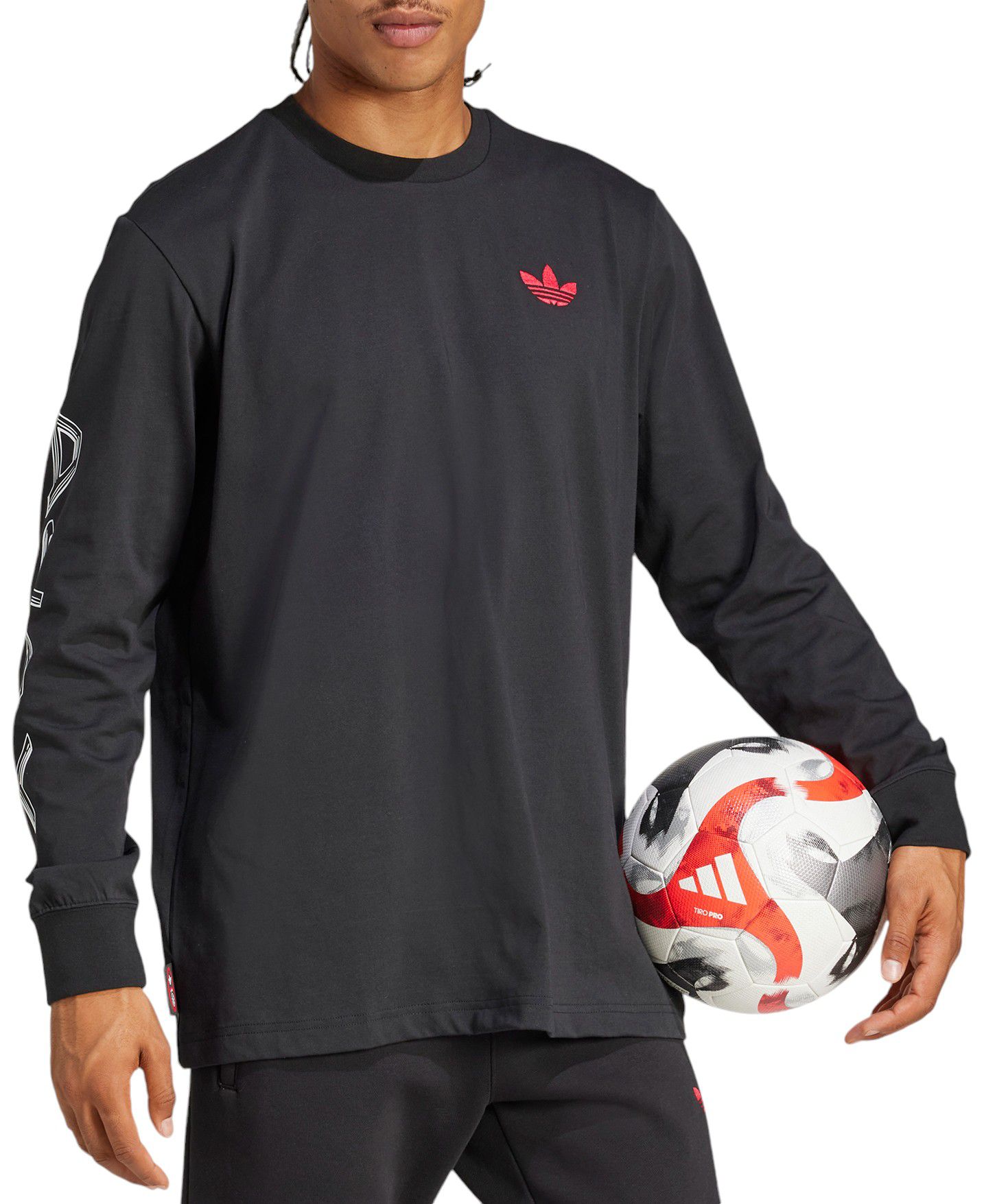 adidas Men's Ajax Amsterdam 2024 Black Multi-Graphic Long Sleeve T-Shirt product image