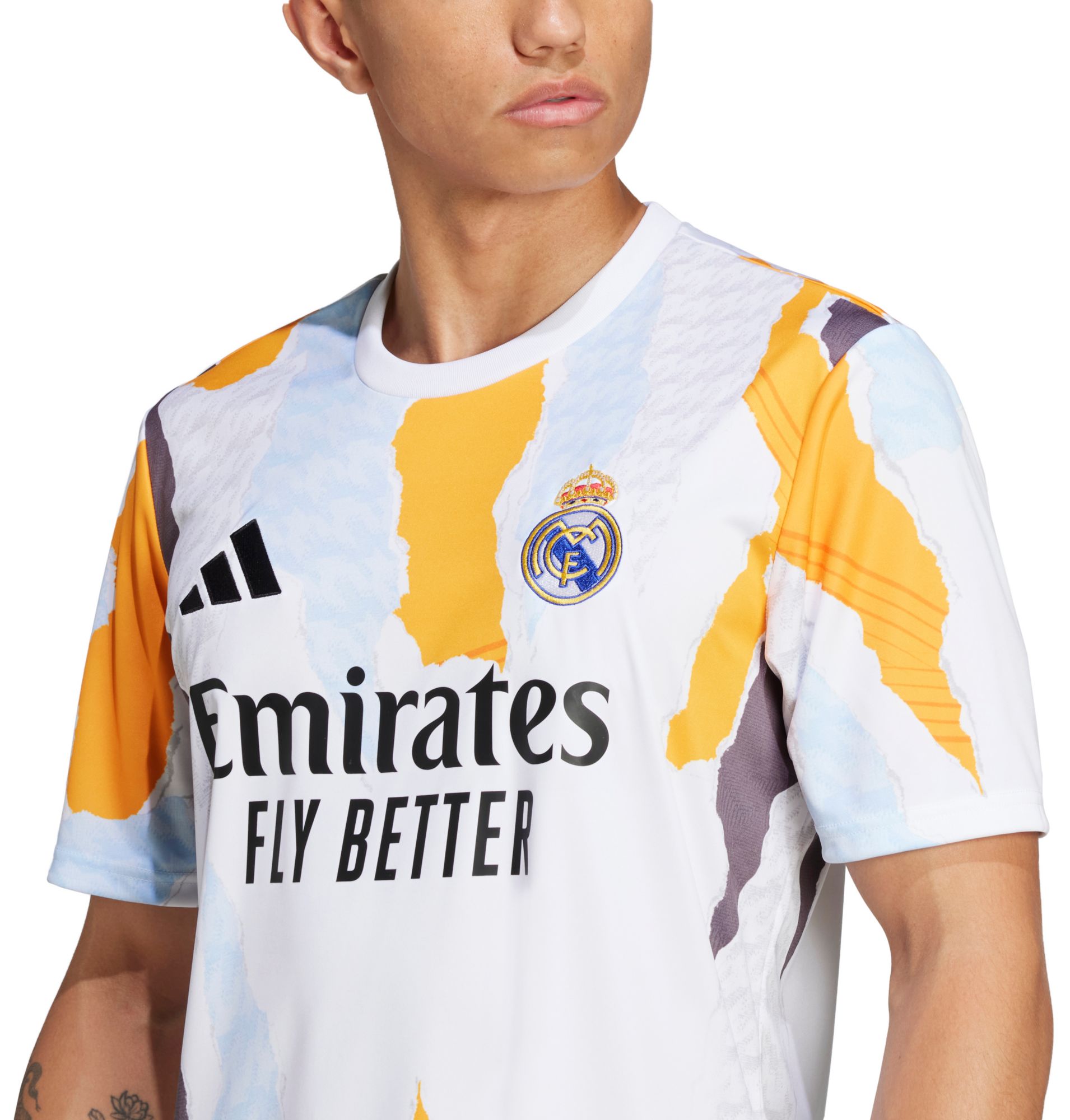 adidas Adult Real Madrid 2024 White Prematch Jersey product image