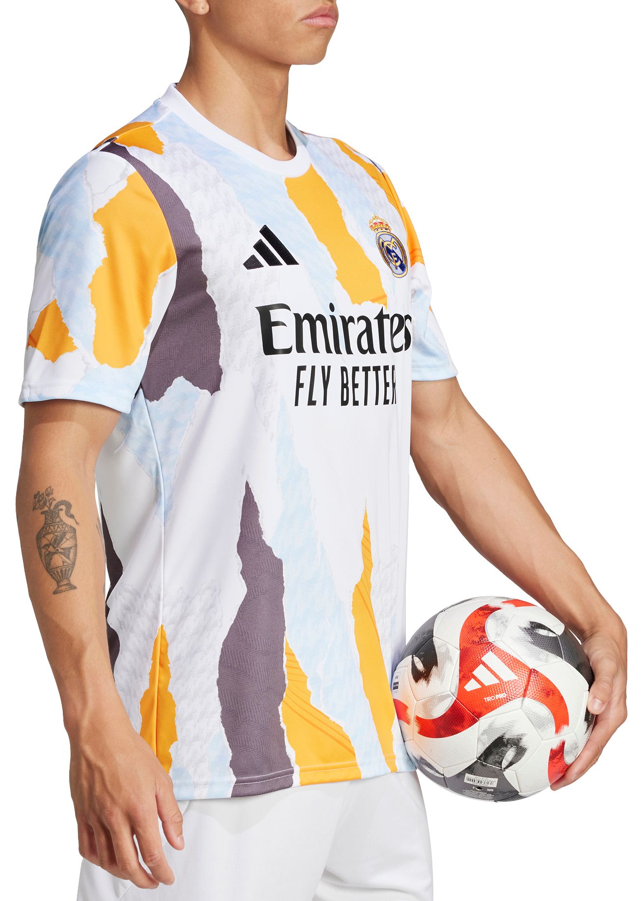 adidas Adult Real Madrid 2024 White Prematch Jersey product image